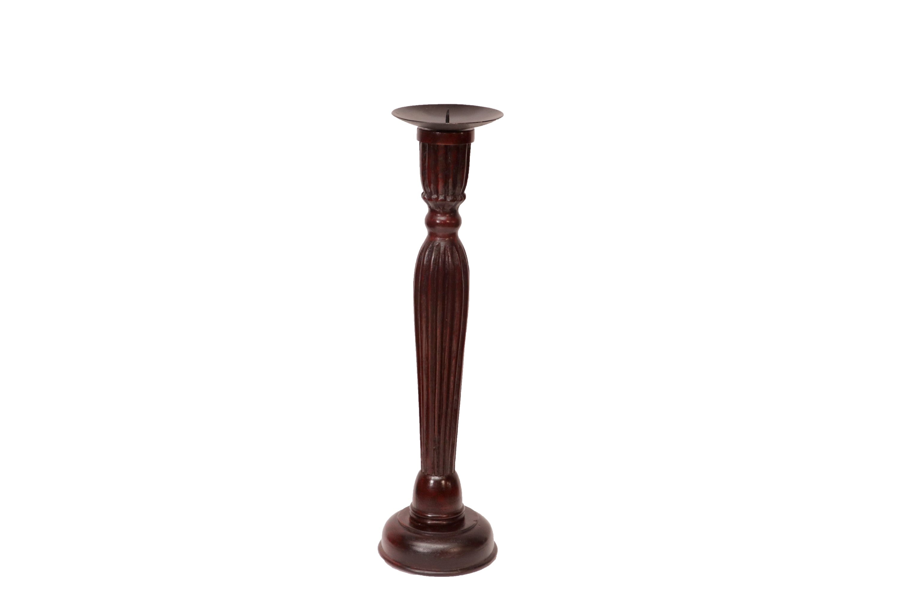 Simple Egyptian wooden Candle Stand Candle Holder