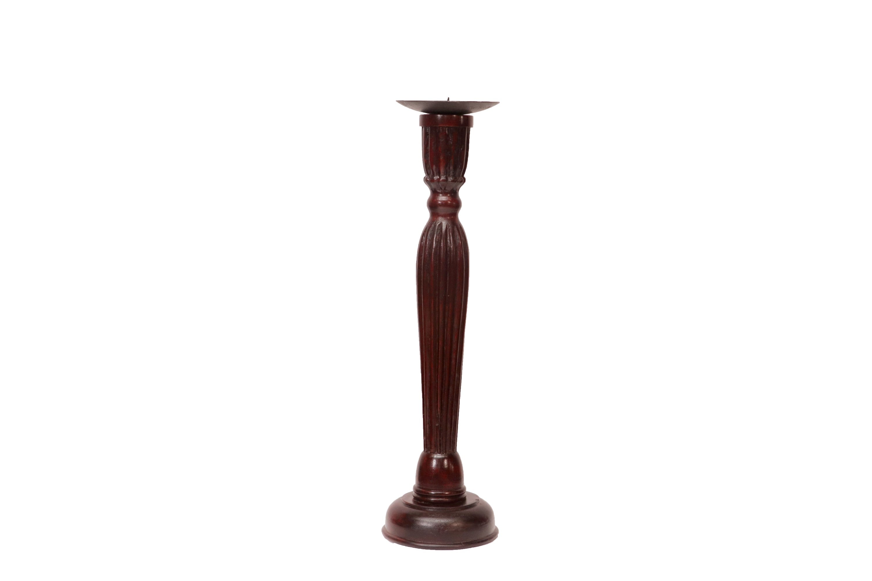 Simple Egyptian wooden Candle Stand Candle Holder