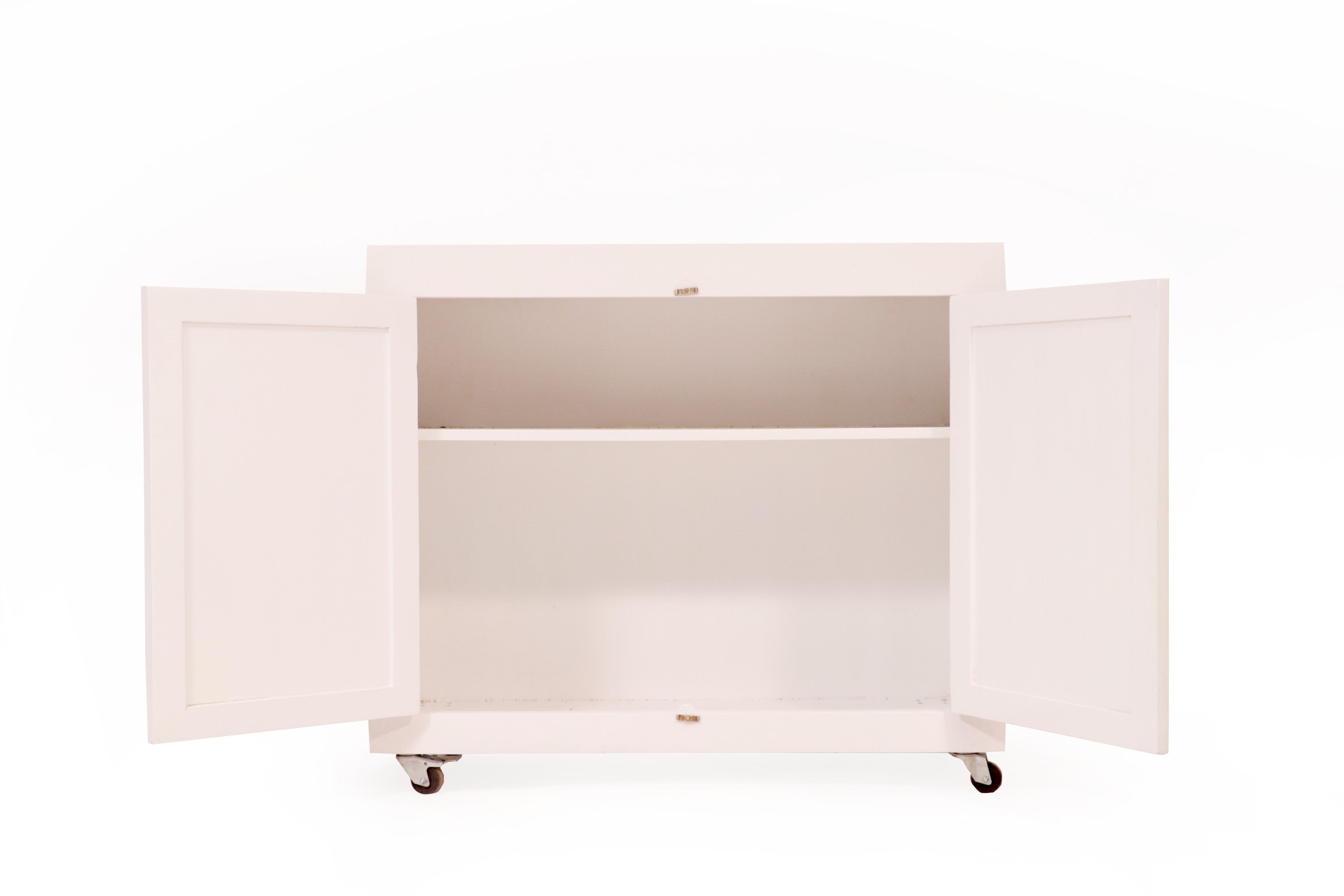 2 Door Classical White Moveable Cabinet Cupboard
