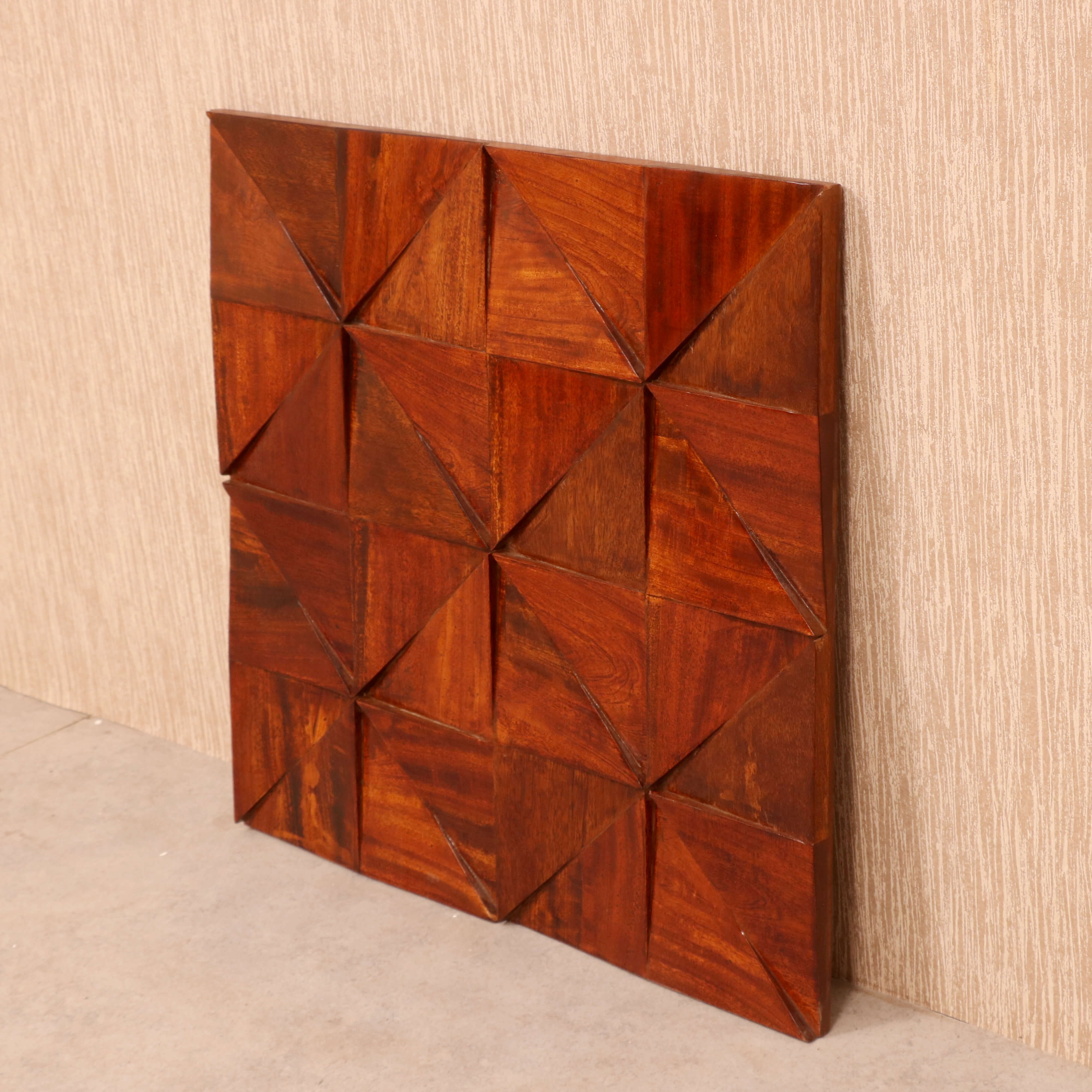 Simple Diamond Wooden Panel Wall Decor