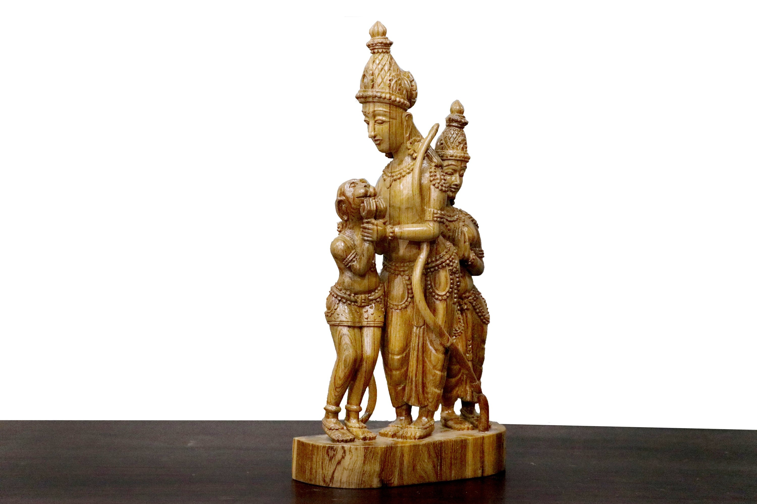 Shri rama, hanuman ji & Mata Jhaanki Teak wood Statue Statue