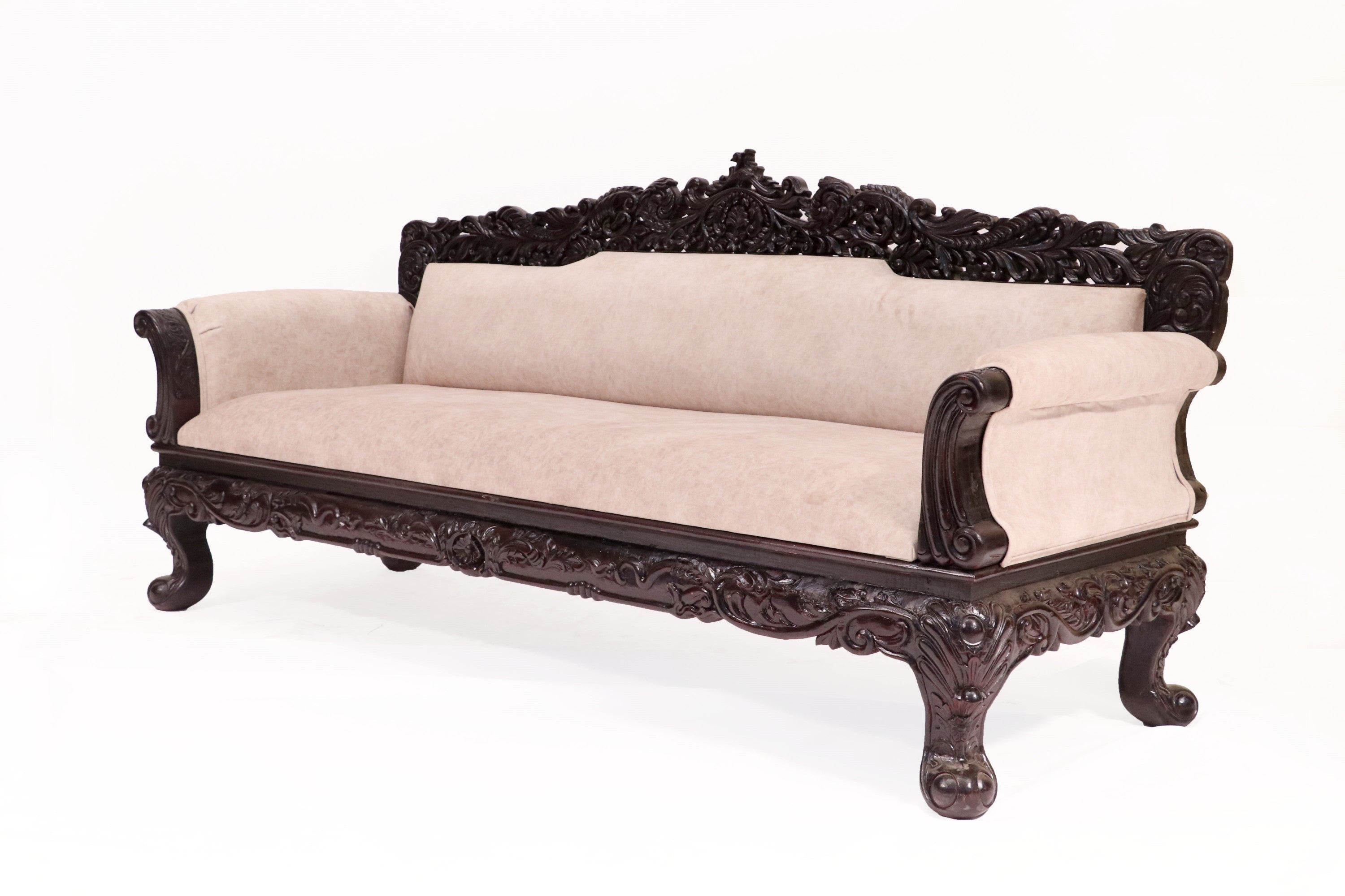 Royal Carved Teak wood 3 Seater Sofa Sofa