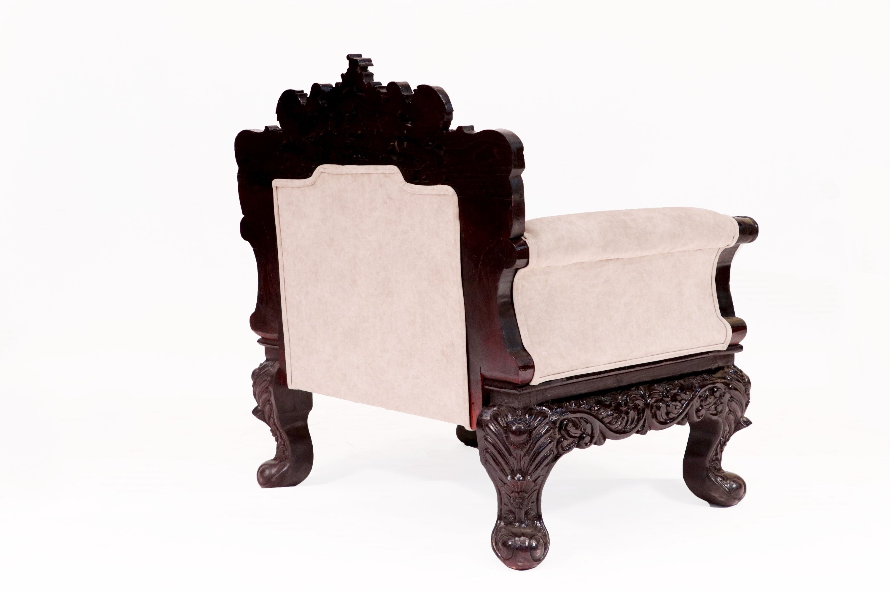 Royal Carved Teak wood single Seater Sofa Sofa