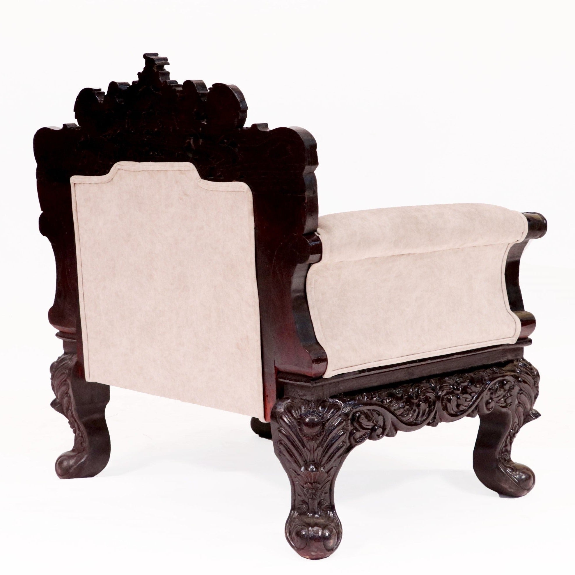 Royal Carved Teak wood single Seater Sofa Sofa