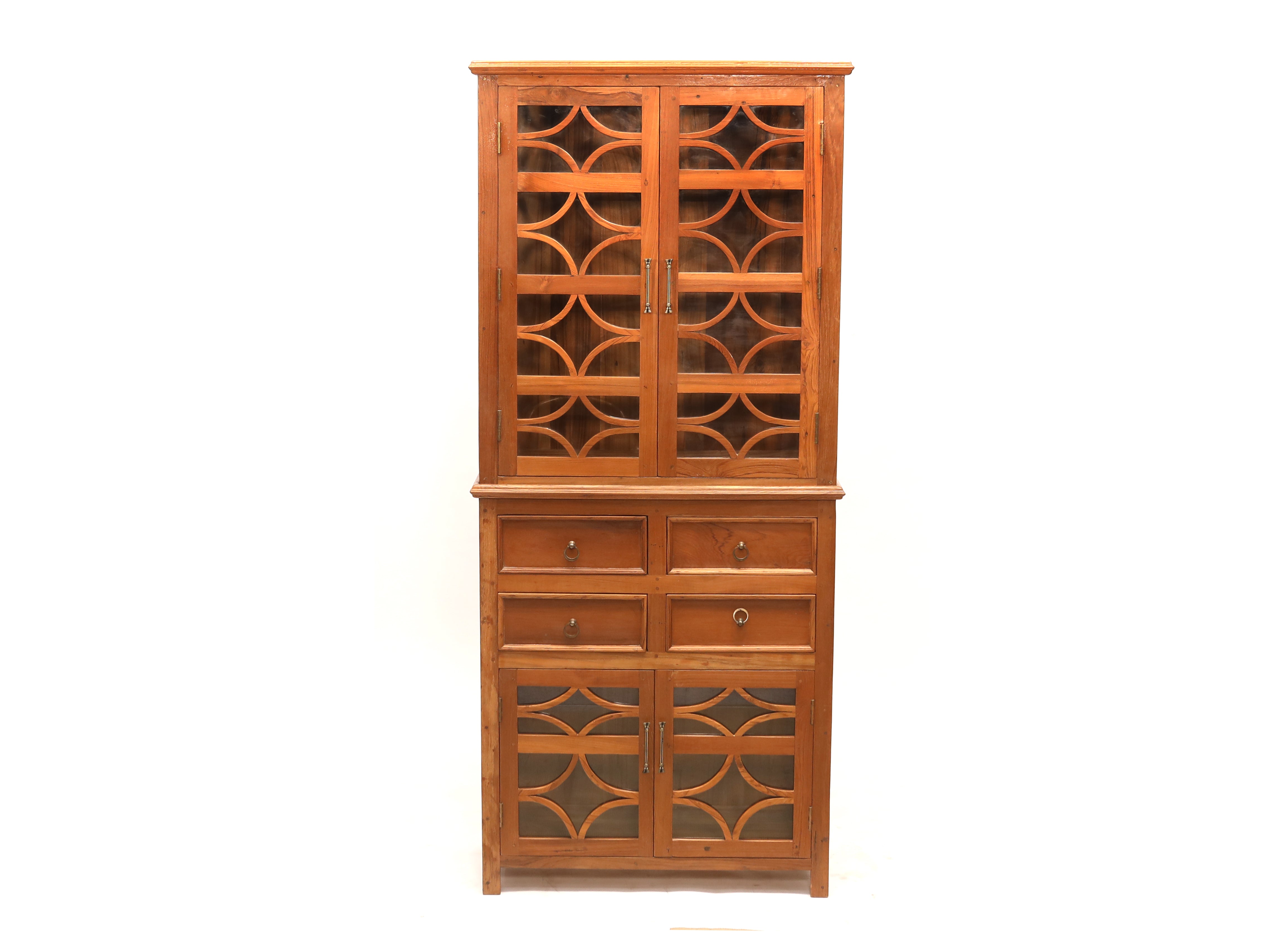 2-Part Drawers and Double-Doors Cabinet Showcase
