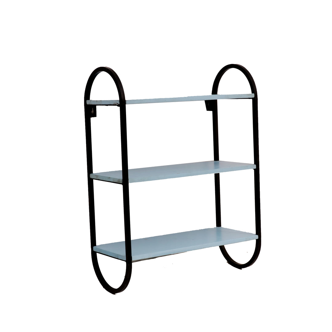 Oval Facing Frame Shelf White Rack