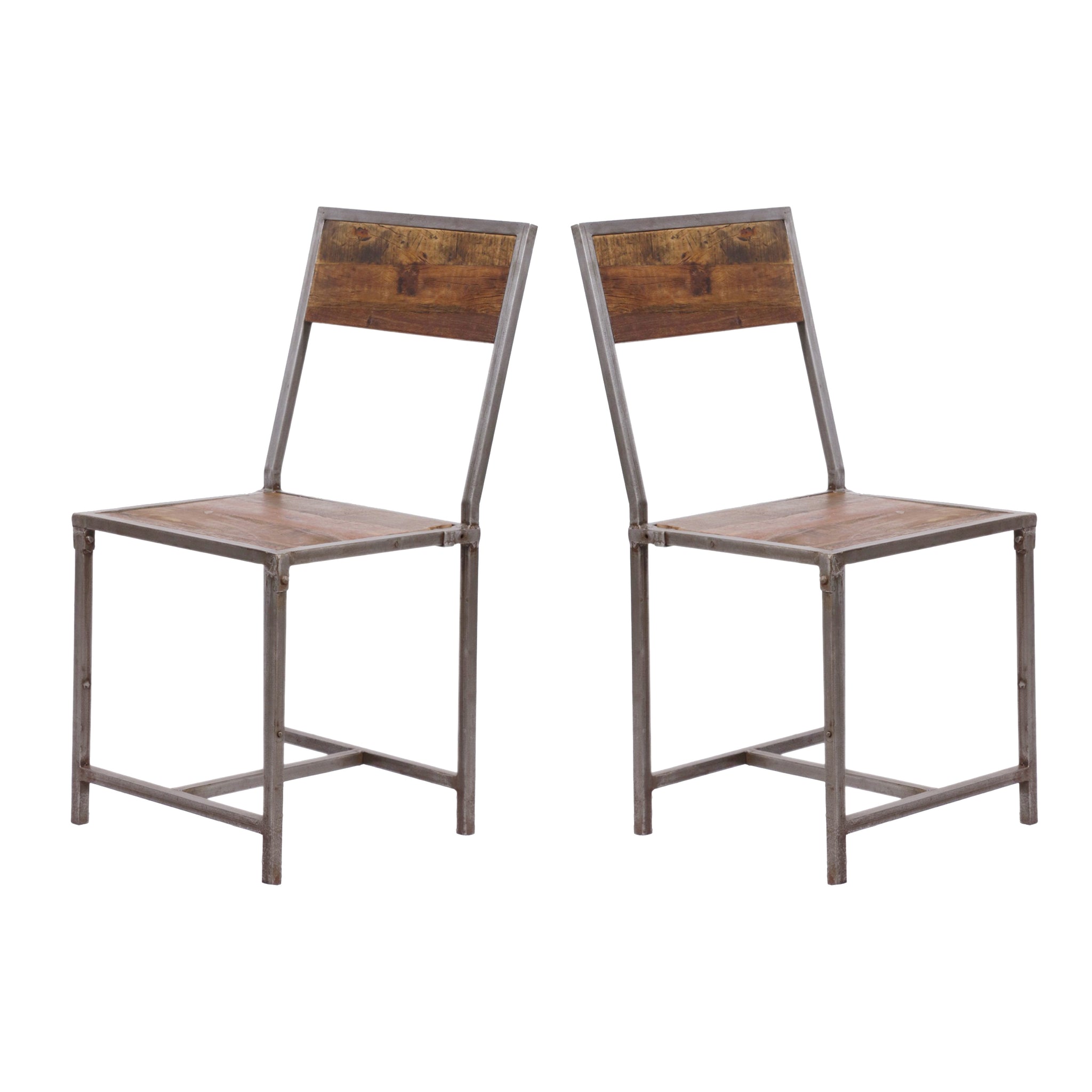 (Set of 2) Wooden Metallic Dinning office all purpose Chair