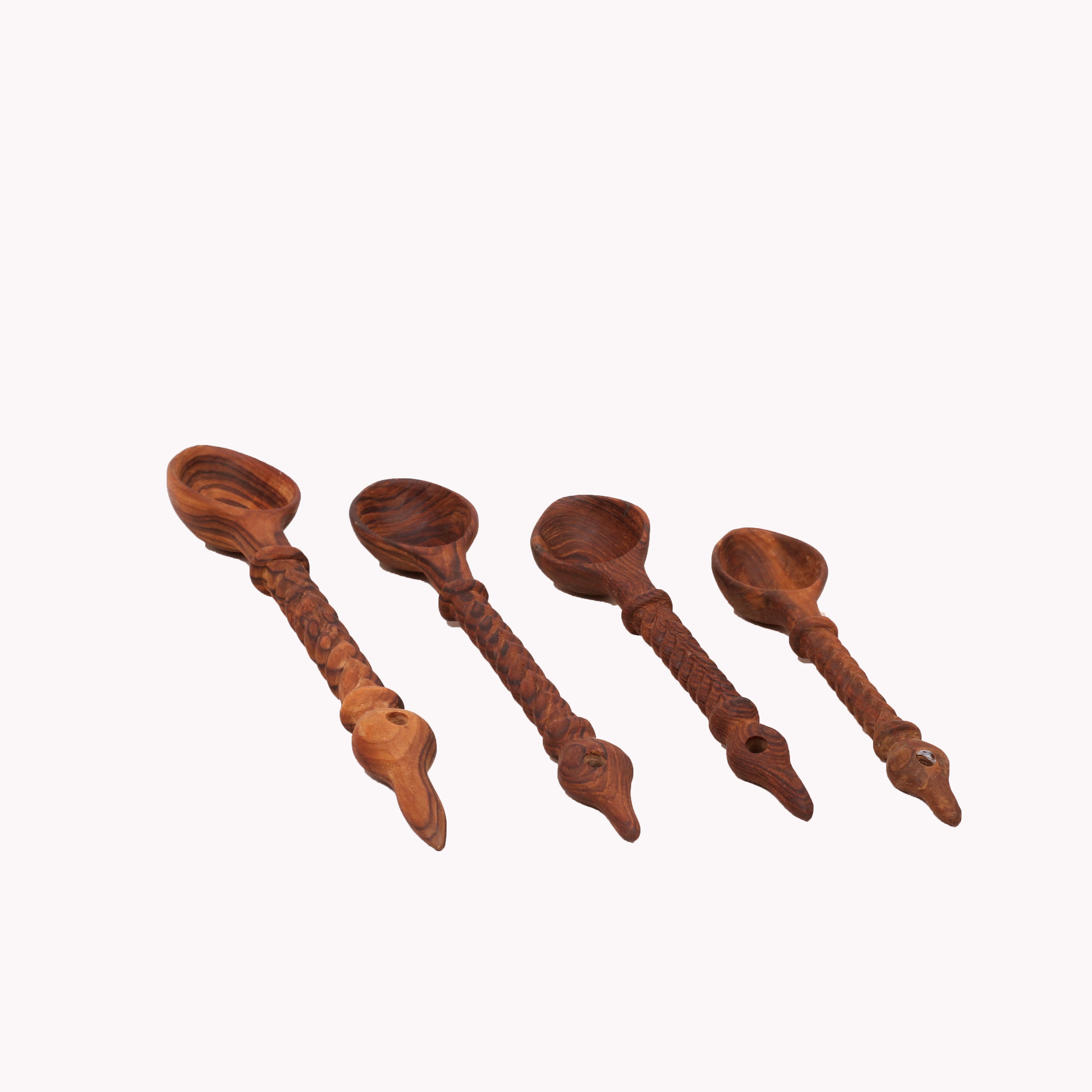 Four Rounded Serving Spoon Set Spoon