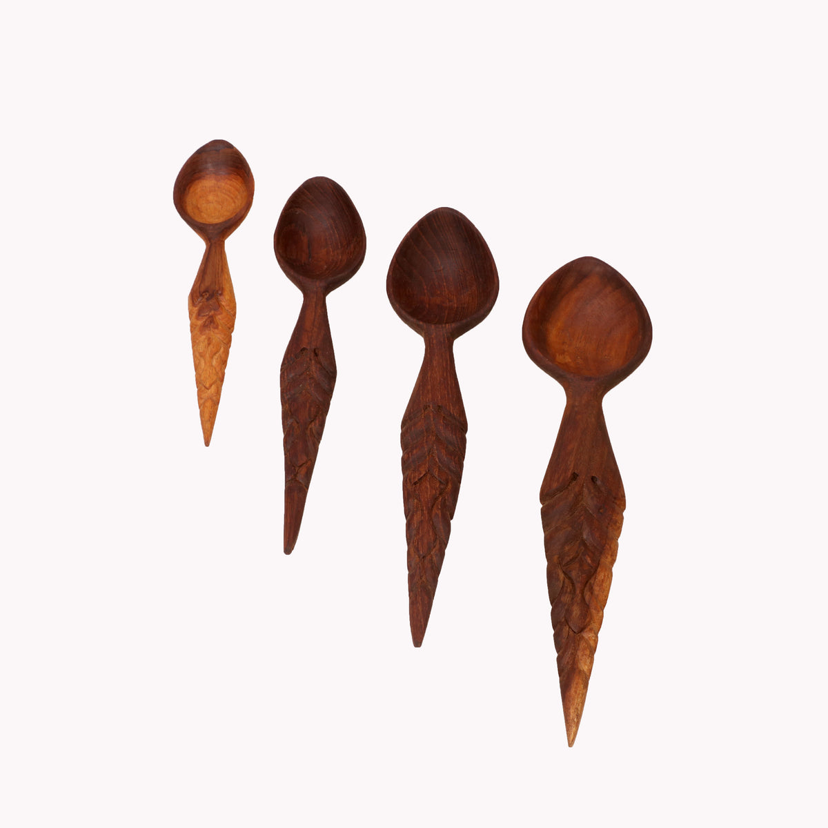 Four Pinched Beak Serving Spoons