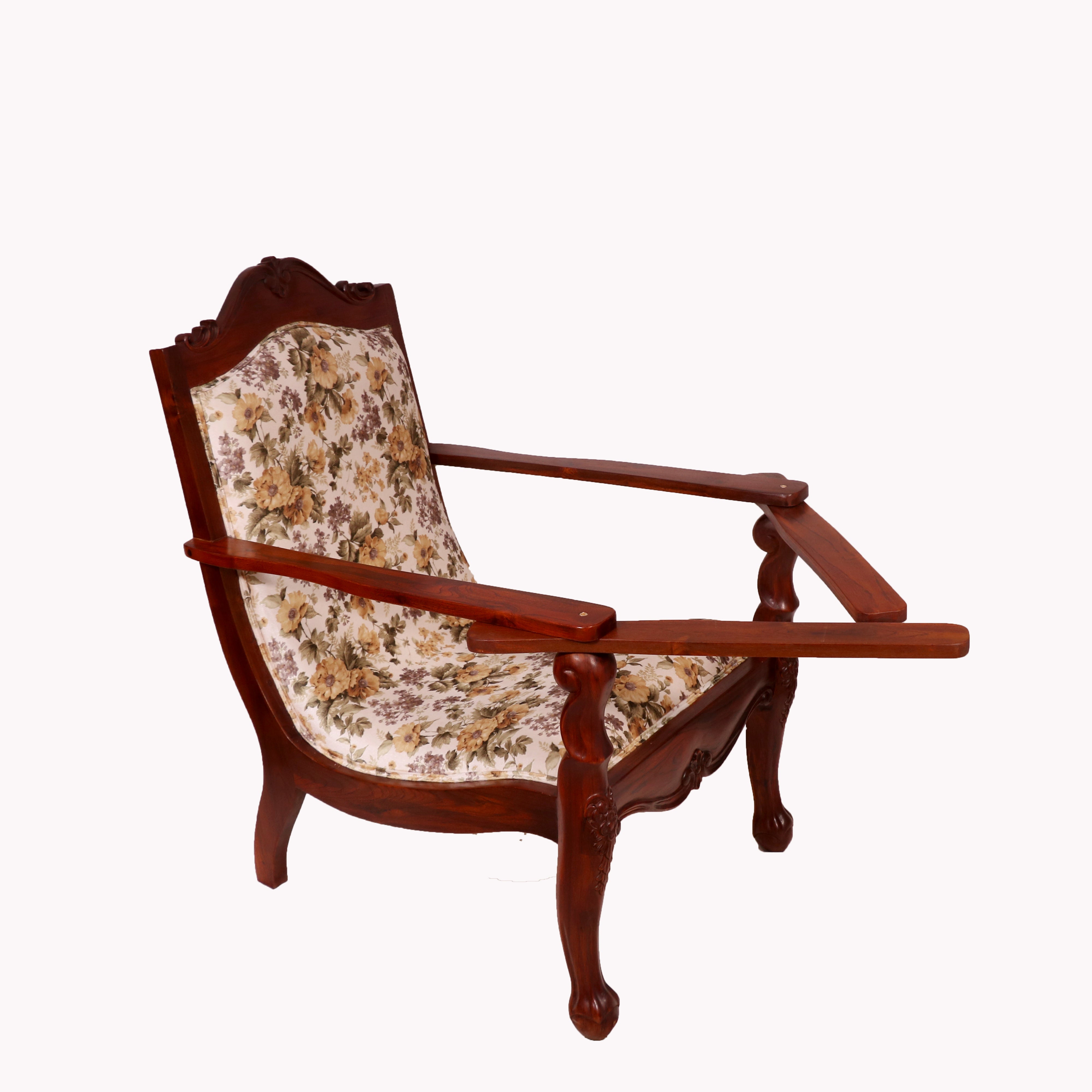 Traditional wooden 2025 easy chair