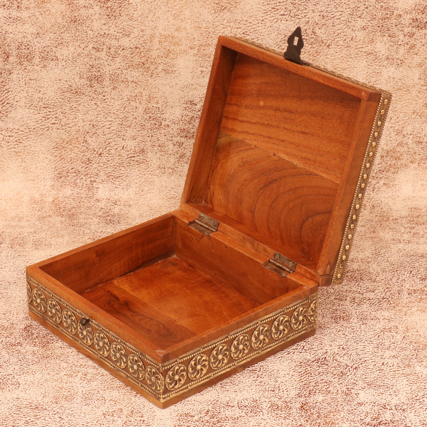Wooden Wide Boxes Medium (8 x 7.5 x 4 Inch) Wooden Box