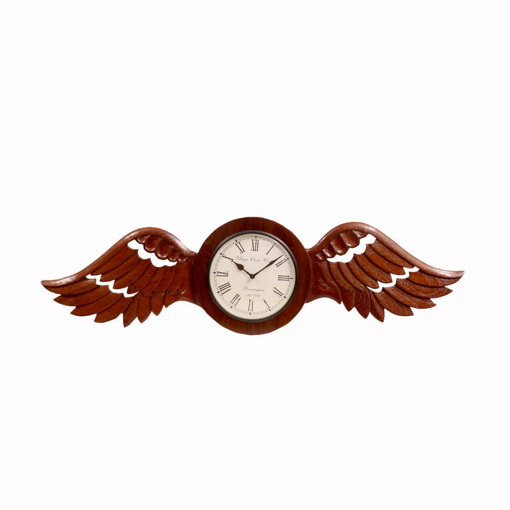 Angel Wings Handmade Wooden Wall Clock Clock