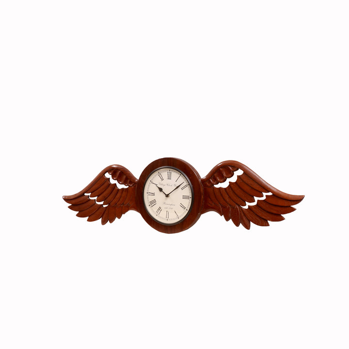 Angel Wings Handmade Wooden Wall Clock Clock