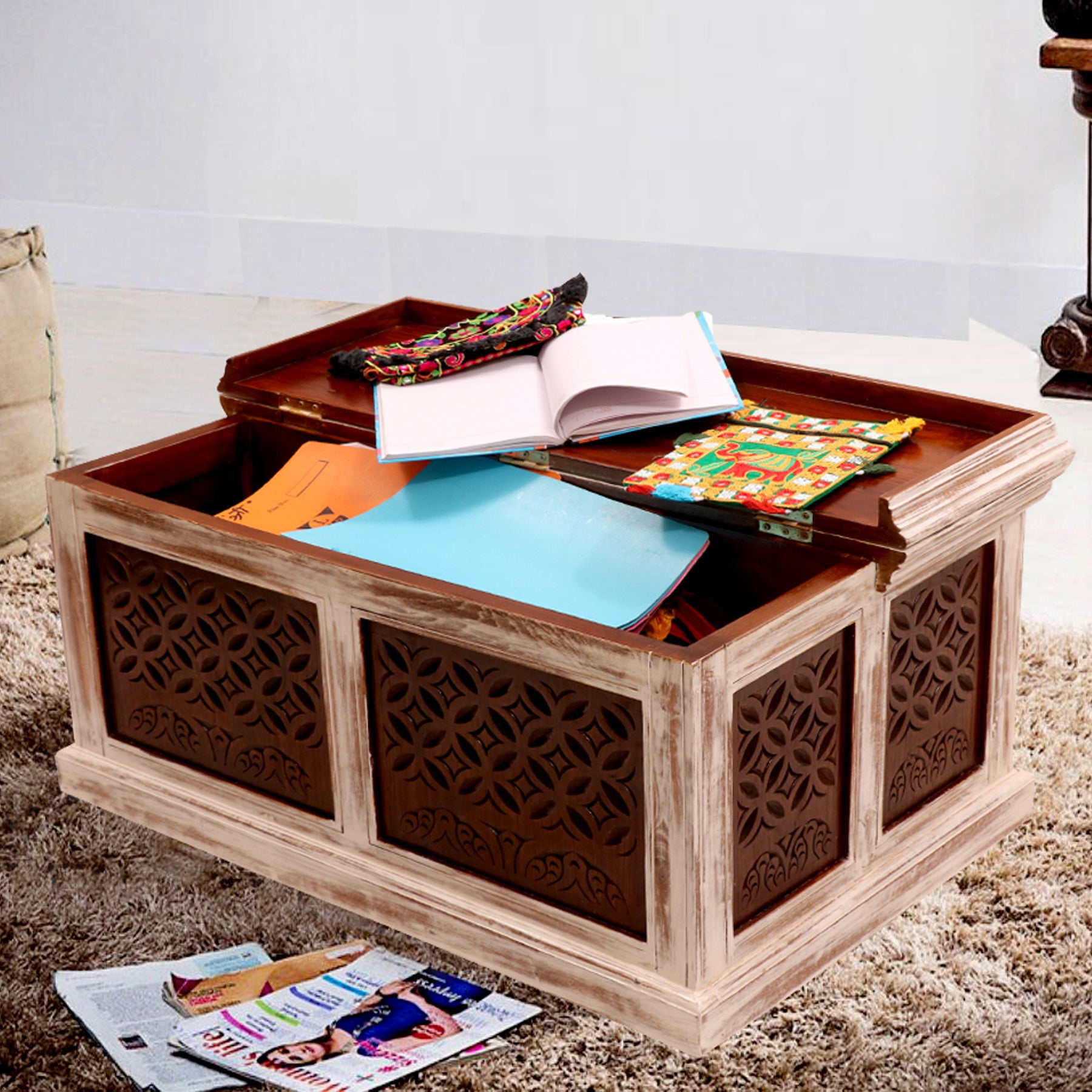 Quirky Rustic Functional Table Coffee Table
