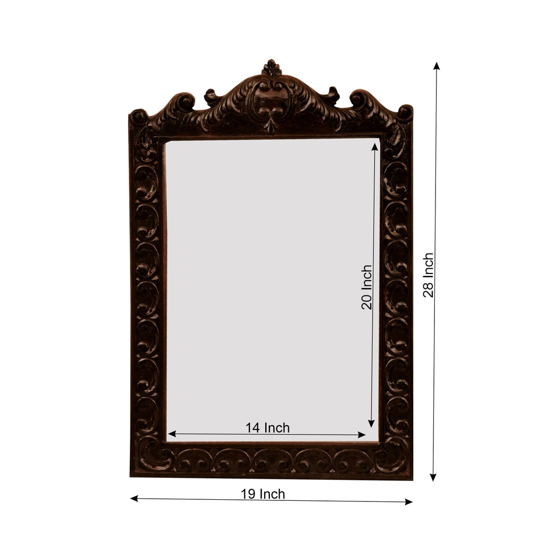 Dark Carved Mirror Frame Mirror