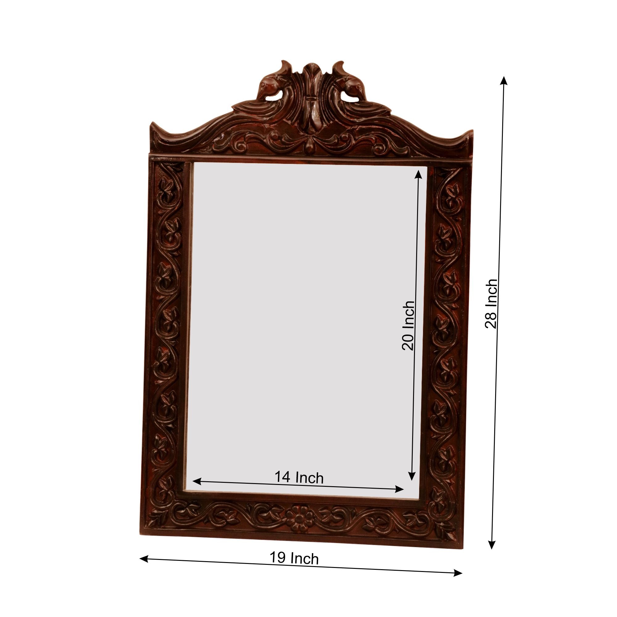 Intricate Wooden Mirror Frame Mirror