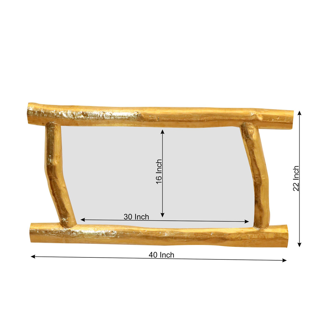 Solid Wood Rustic Mirror Frame Mirror