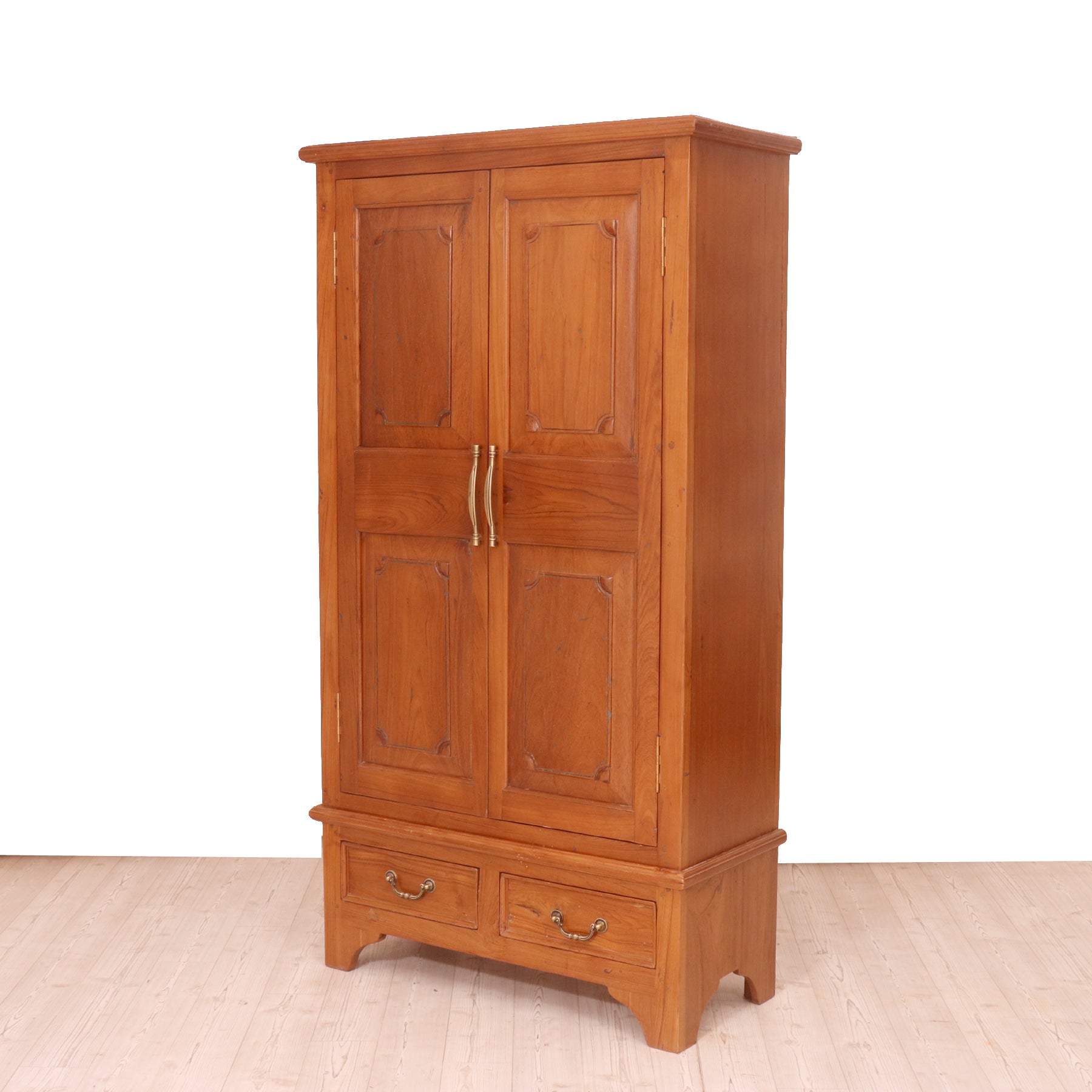 Classic 4-shelf and 4-drawer Two Part Wardrobe/Cabinet Wardrobe