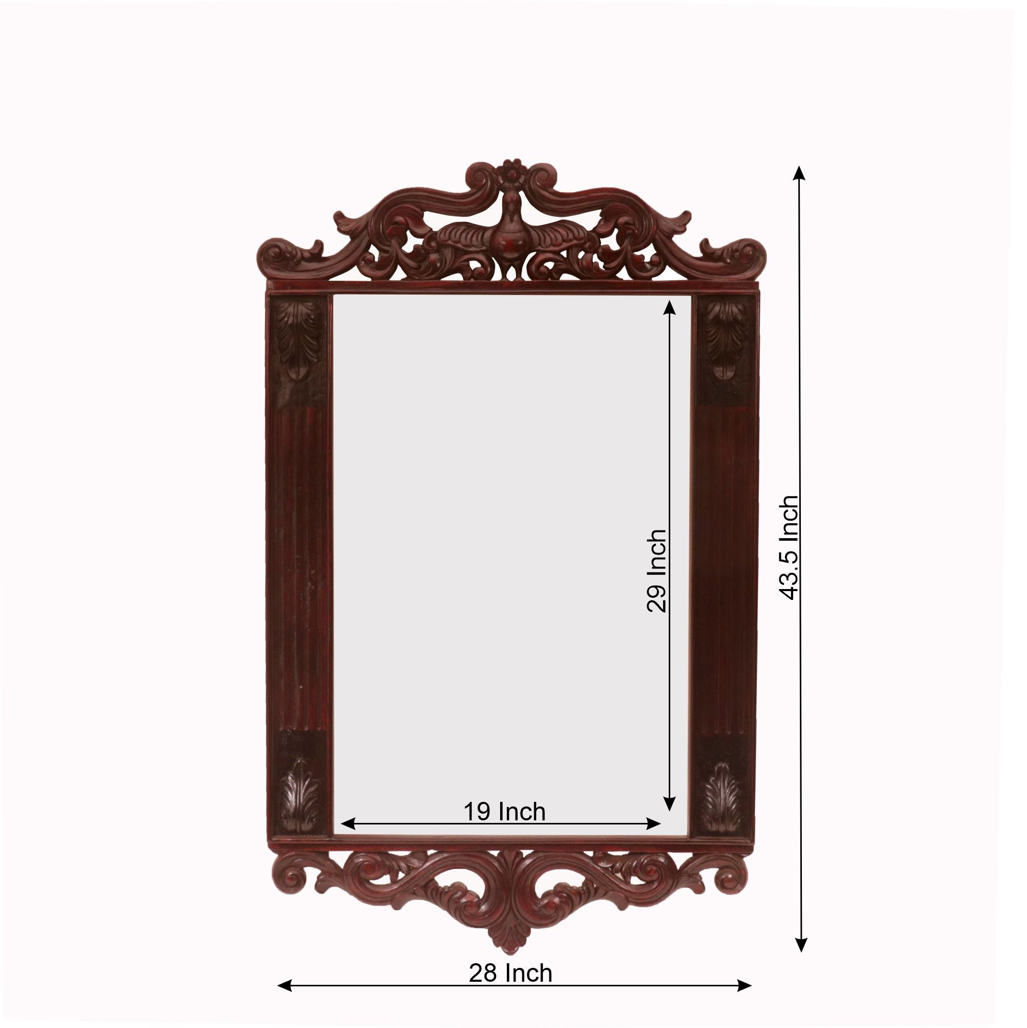 Ornate Carved and Polished Mirror Mirror