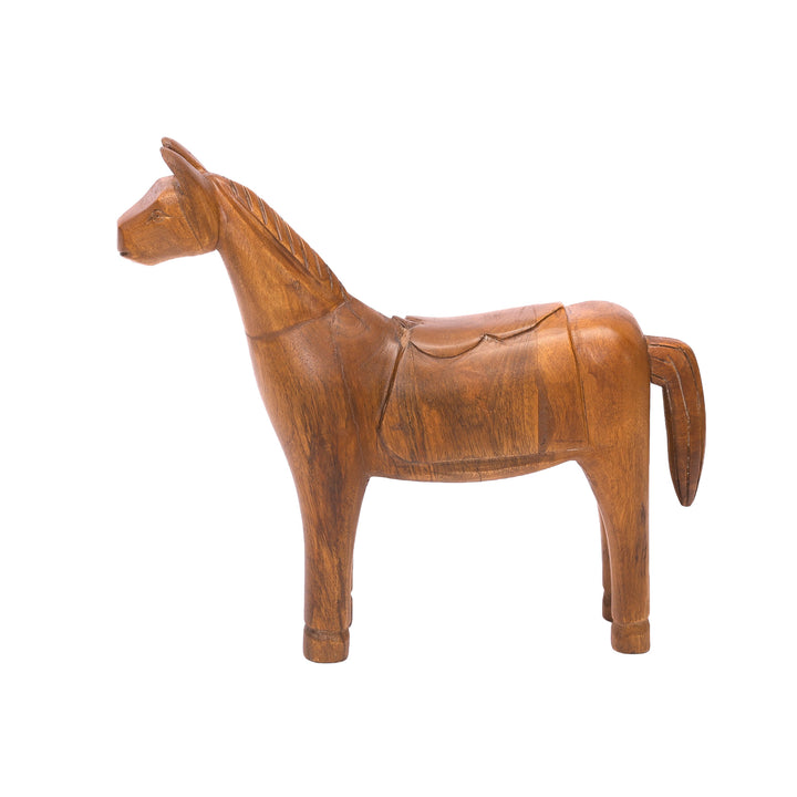 Artisan Style Carved Horse Animal Figurine