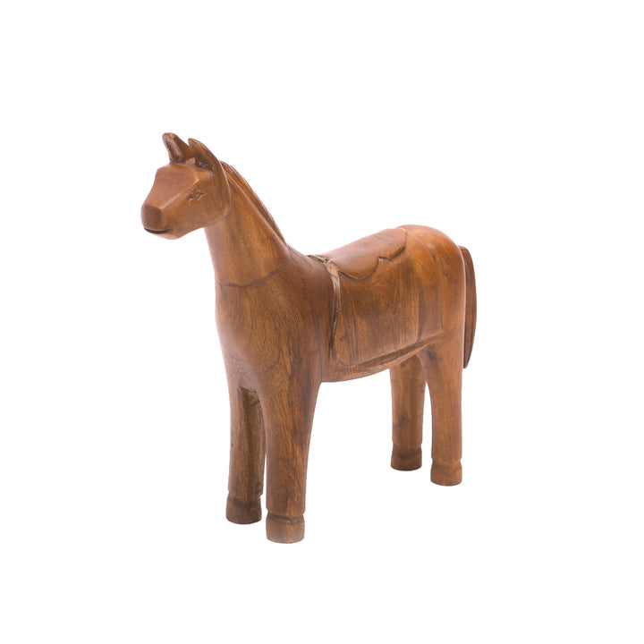 Artisan Style Carved Horse Animal Figurine