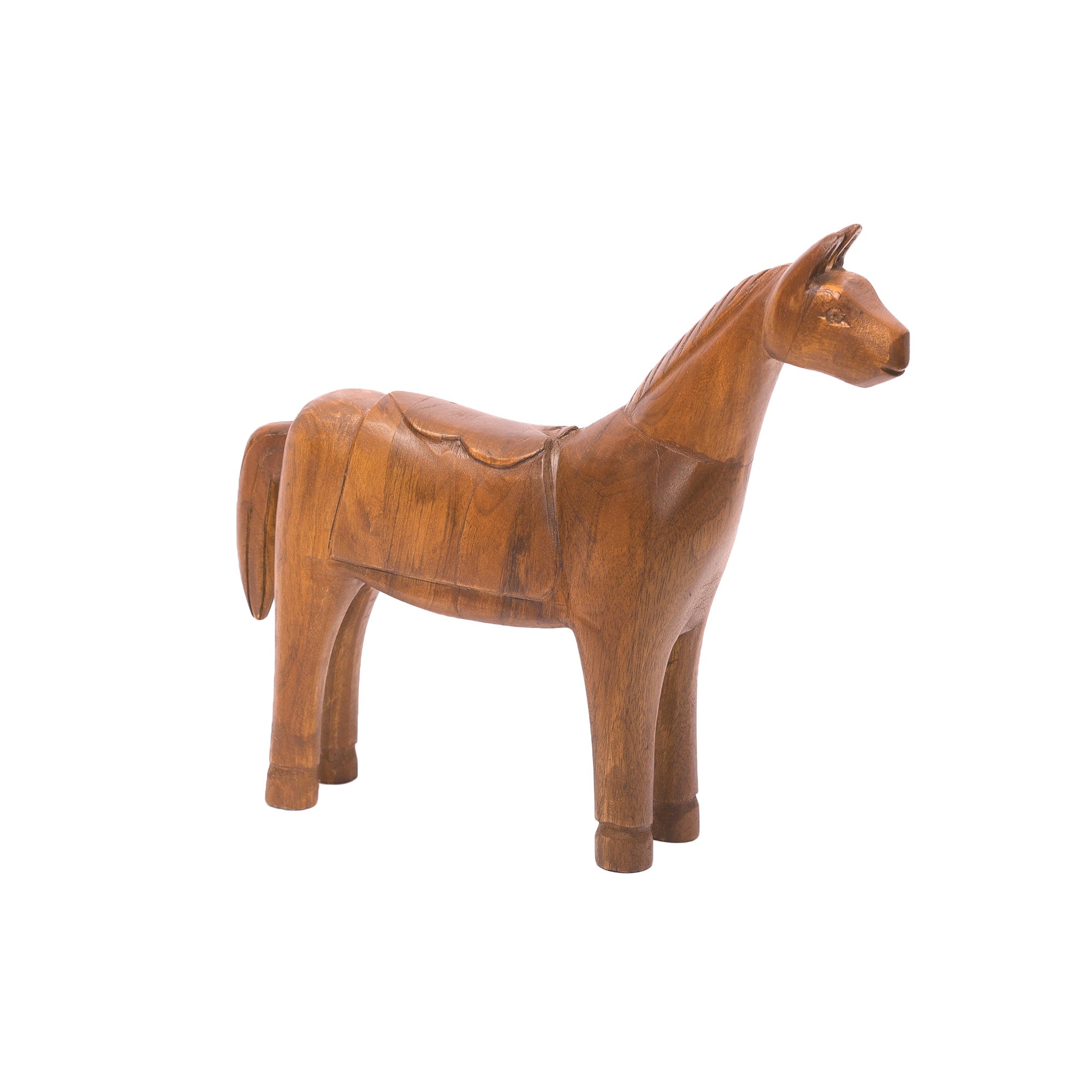 Artisan Style Carved Horse Animal Figurine