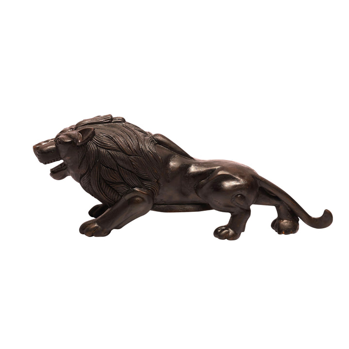 Hand Crafted Wooden Lion Animal Figurine