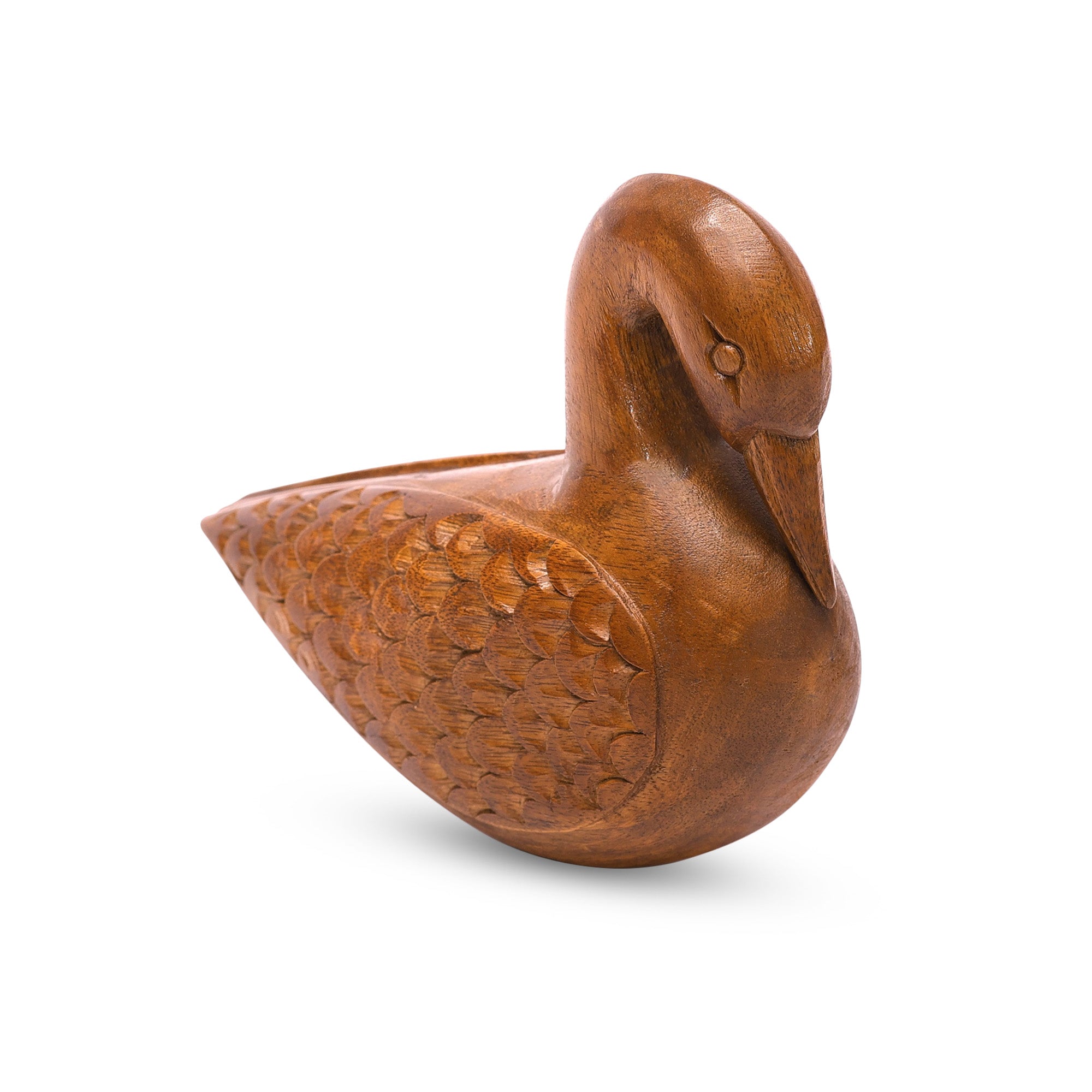 Downward-faced Wooden Swan Showpiece (Large) Animal Figurine