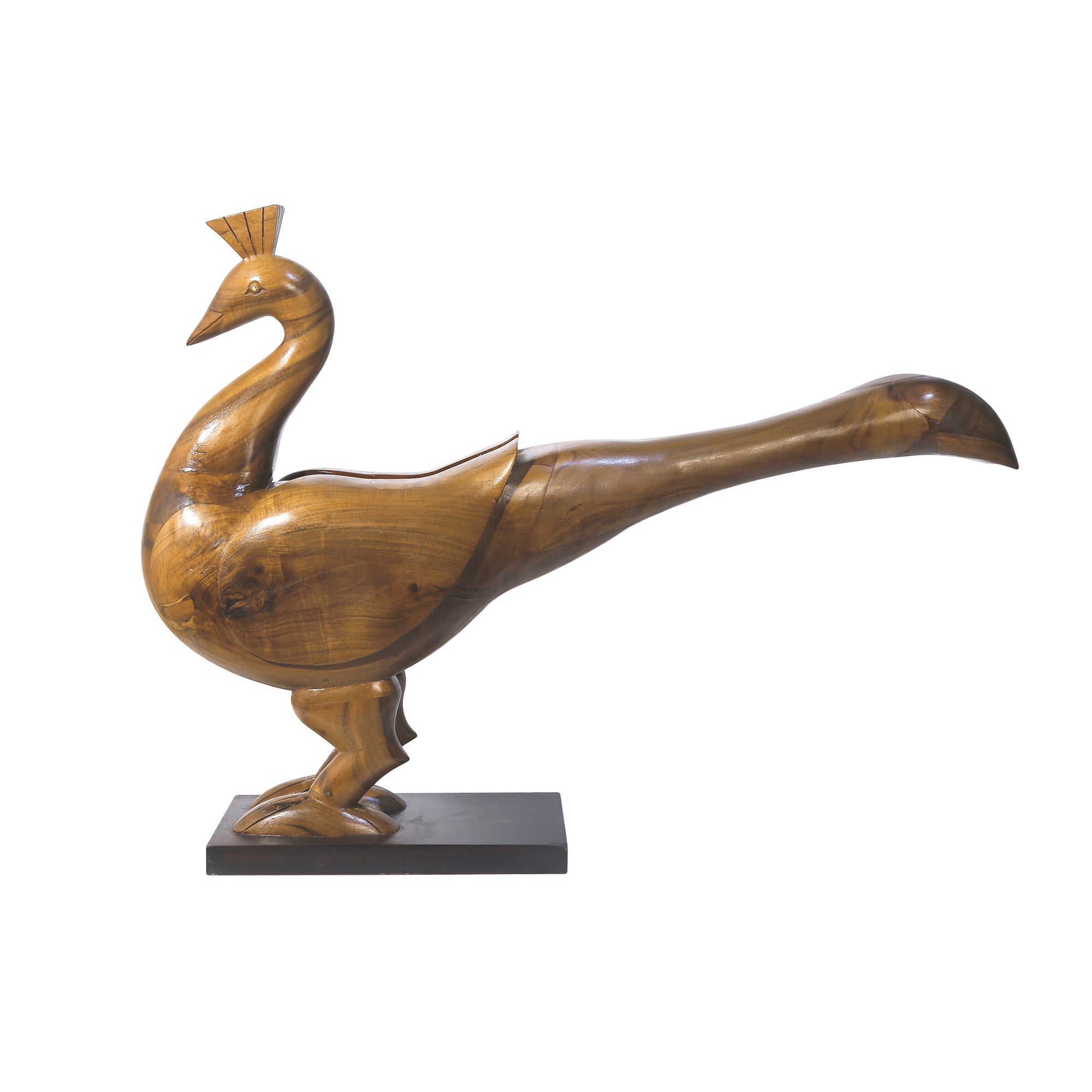 Wooden Peacock Showpiece Animal Figurine