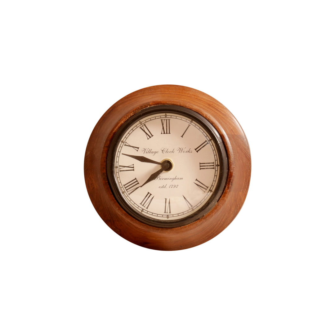 Heritage Style Handmade Wooden Round Wall Clock Clock