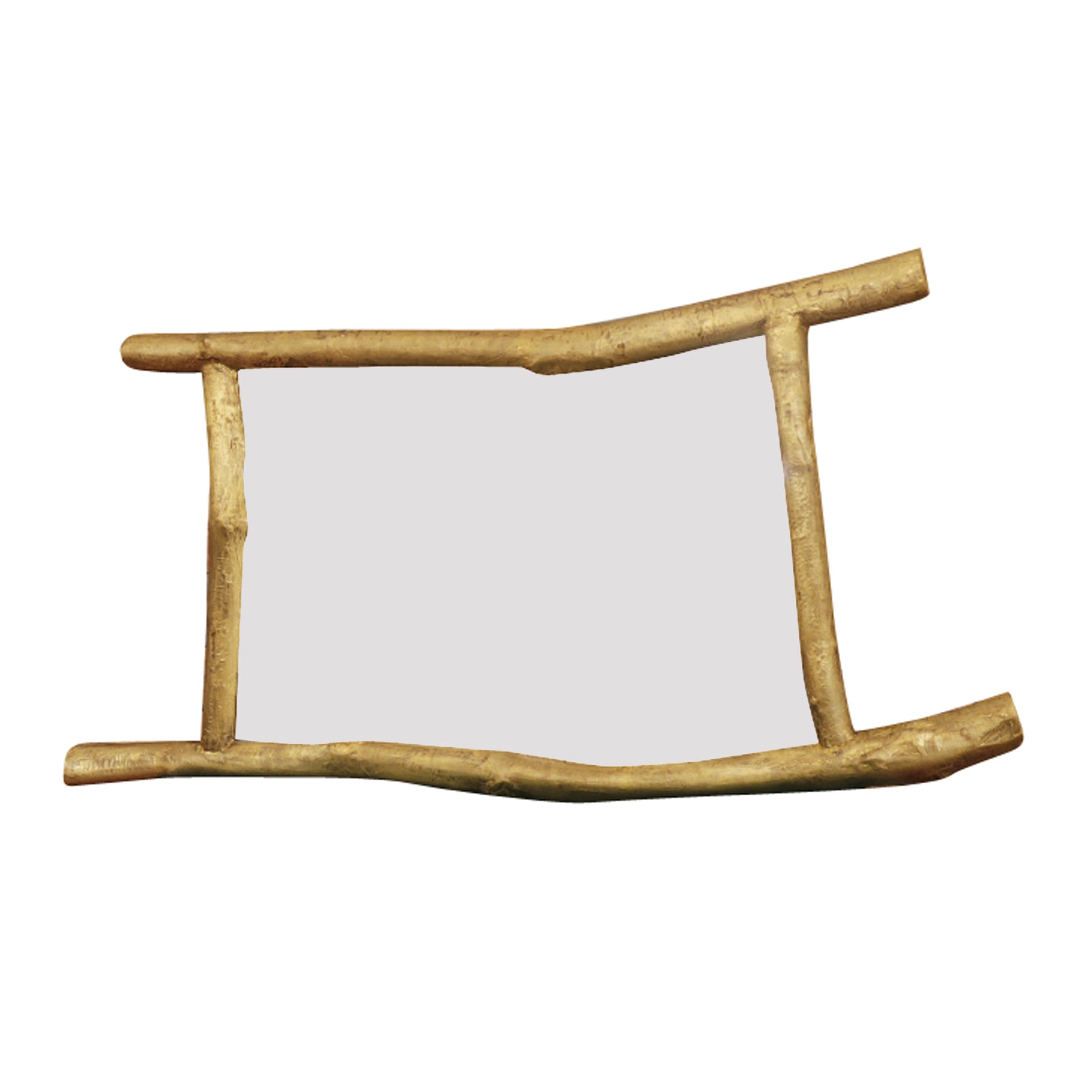 Solid Wood Brass covered Mirror Frame Mirror