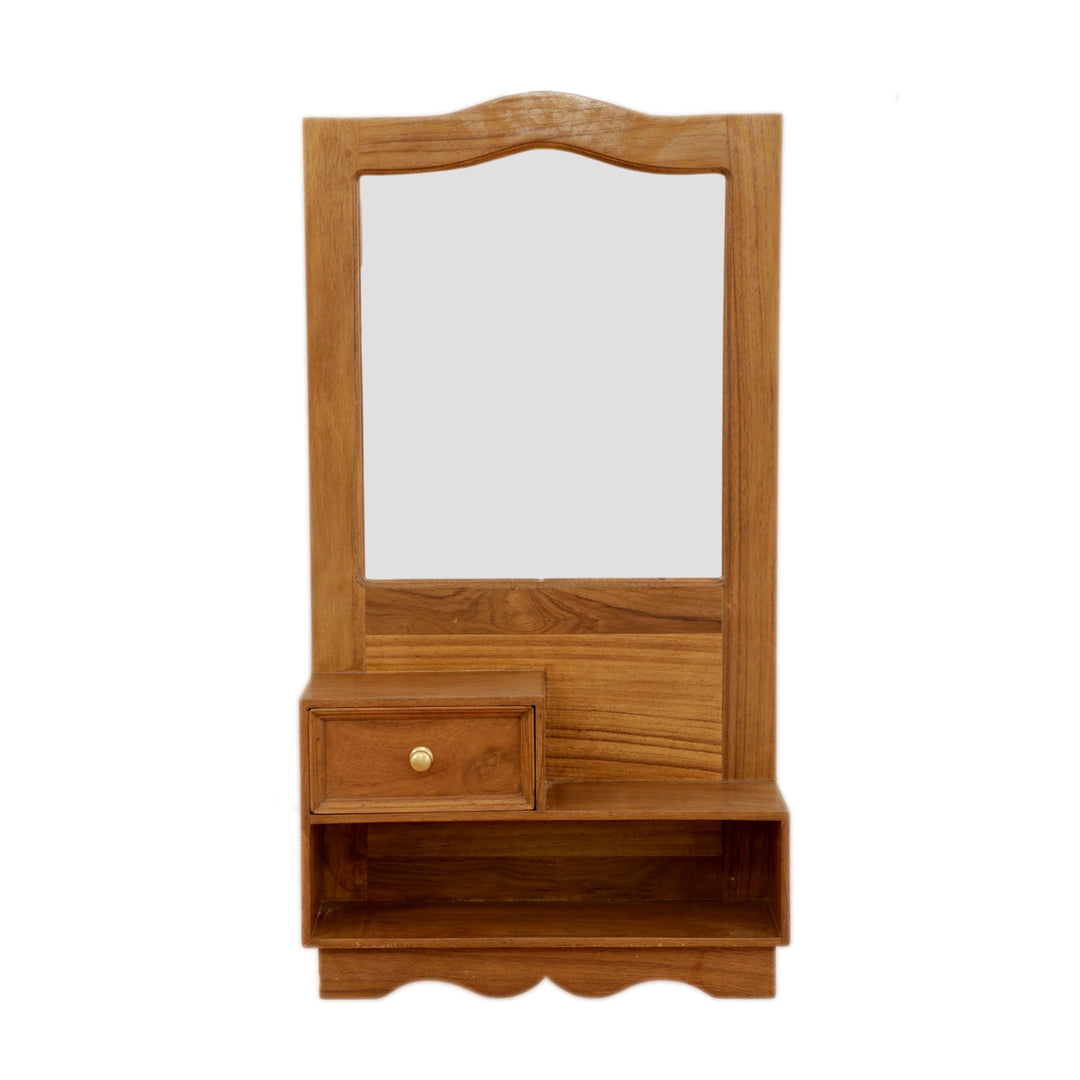 Single Drawer Solid Compact Frame with Mirror Mirror