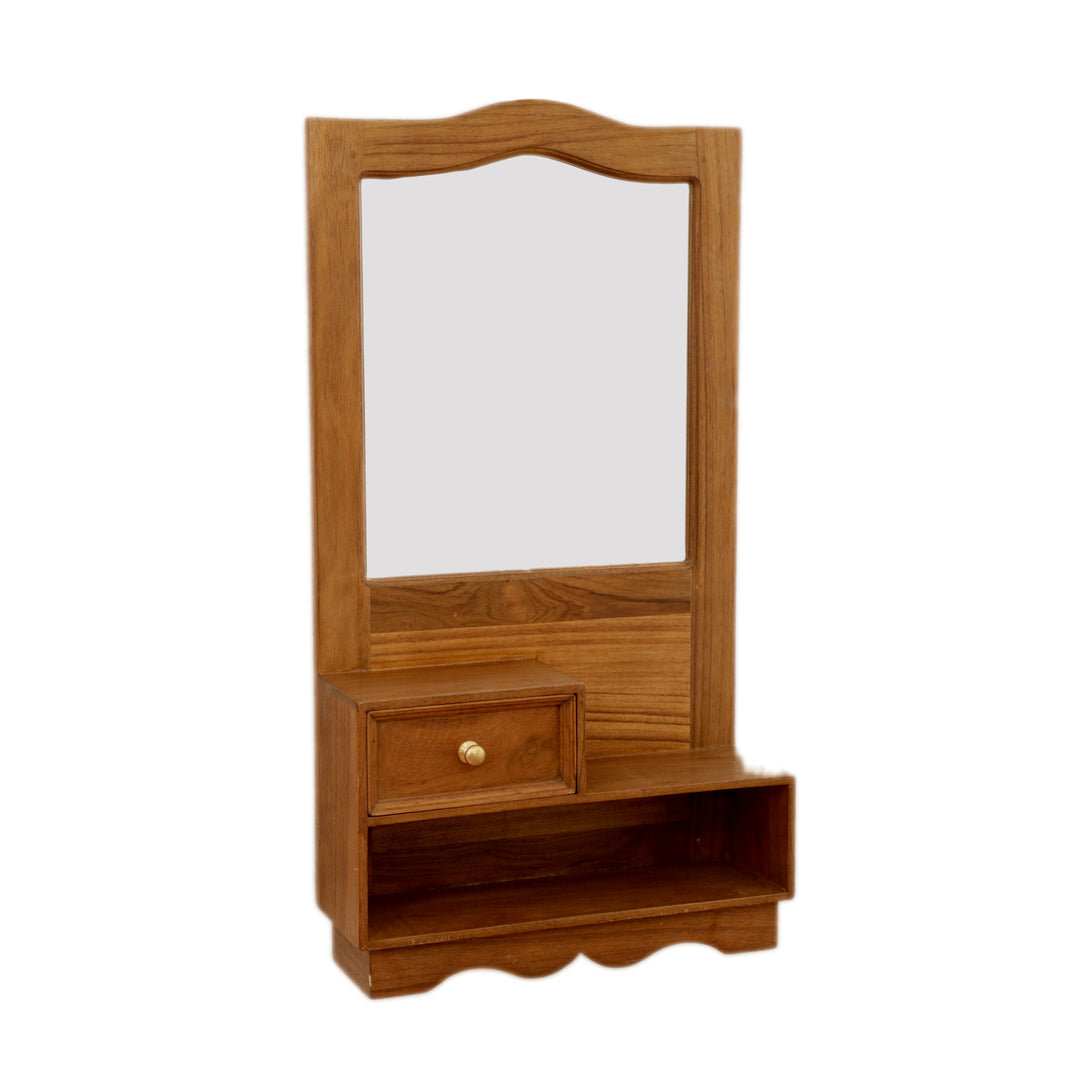 Single Drawer Solid Compact Frame with Mirror Mirror