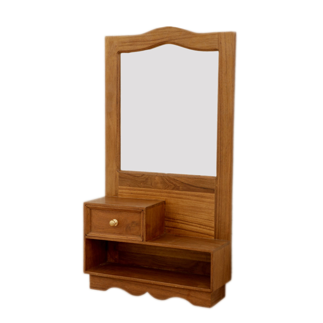 Single Drawer Solid Compact Frame with Mirror Mirror