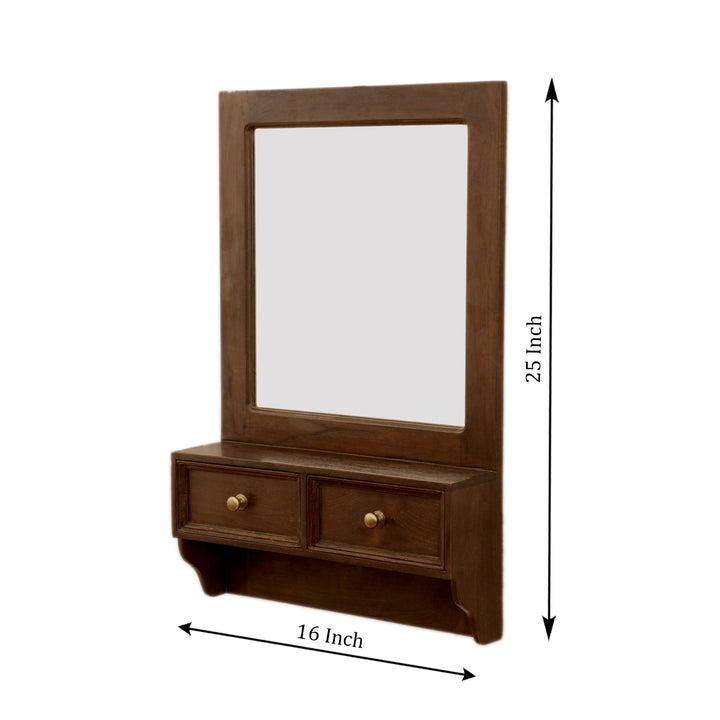 Double Drawer Wooden Mirror Mirror