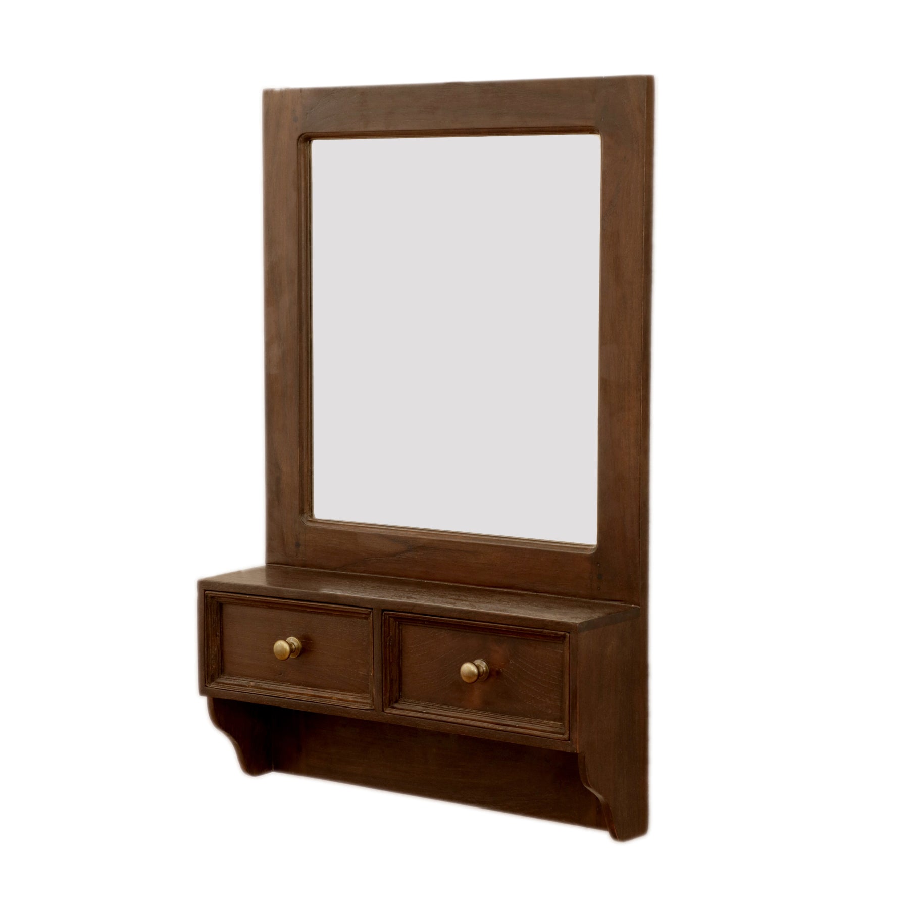 Double Drawer Wooden Mirror Mirror
