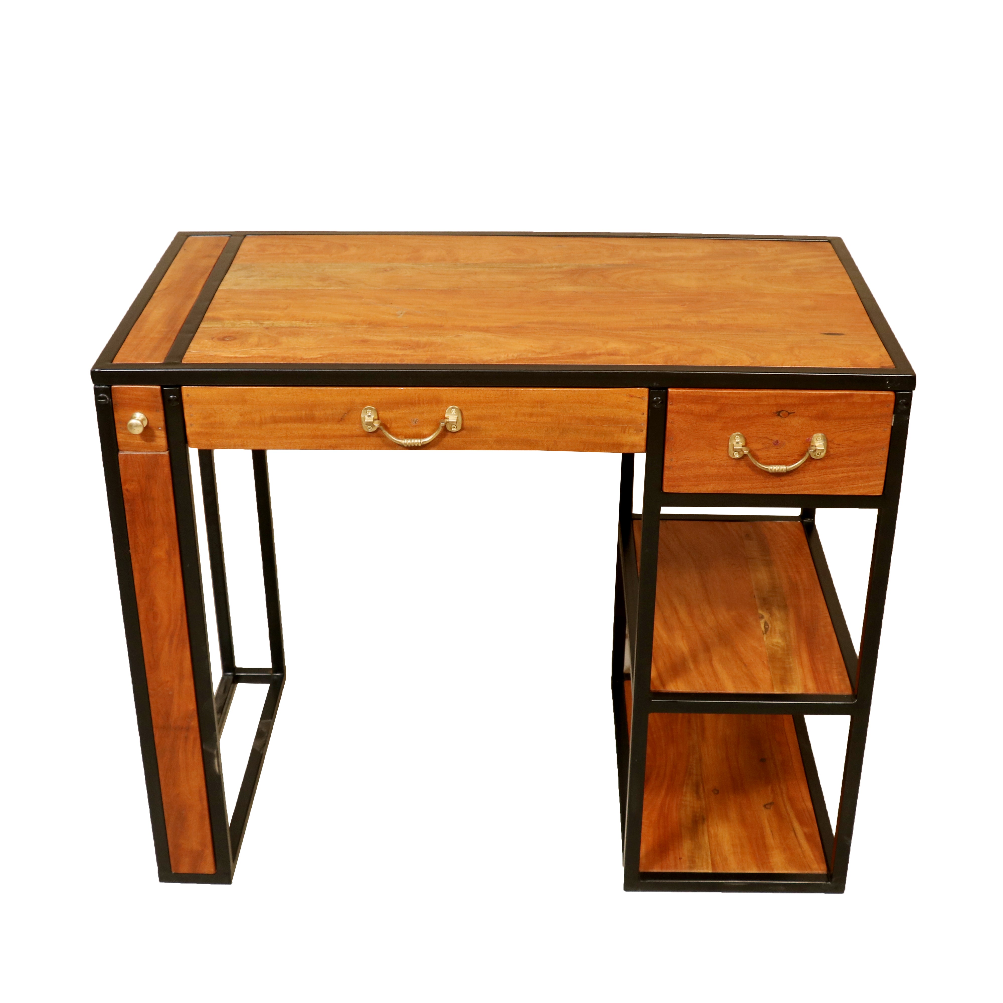 Steel study online table with drawers