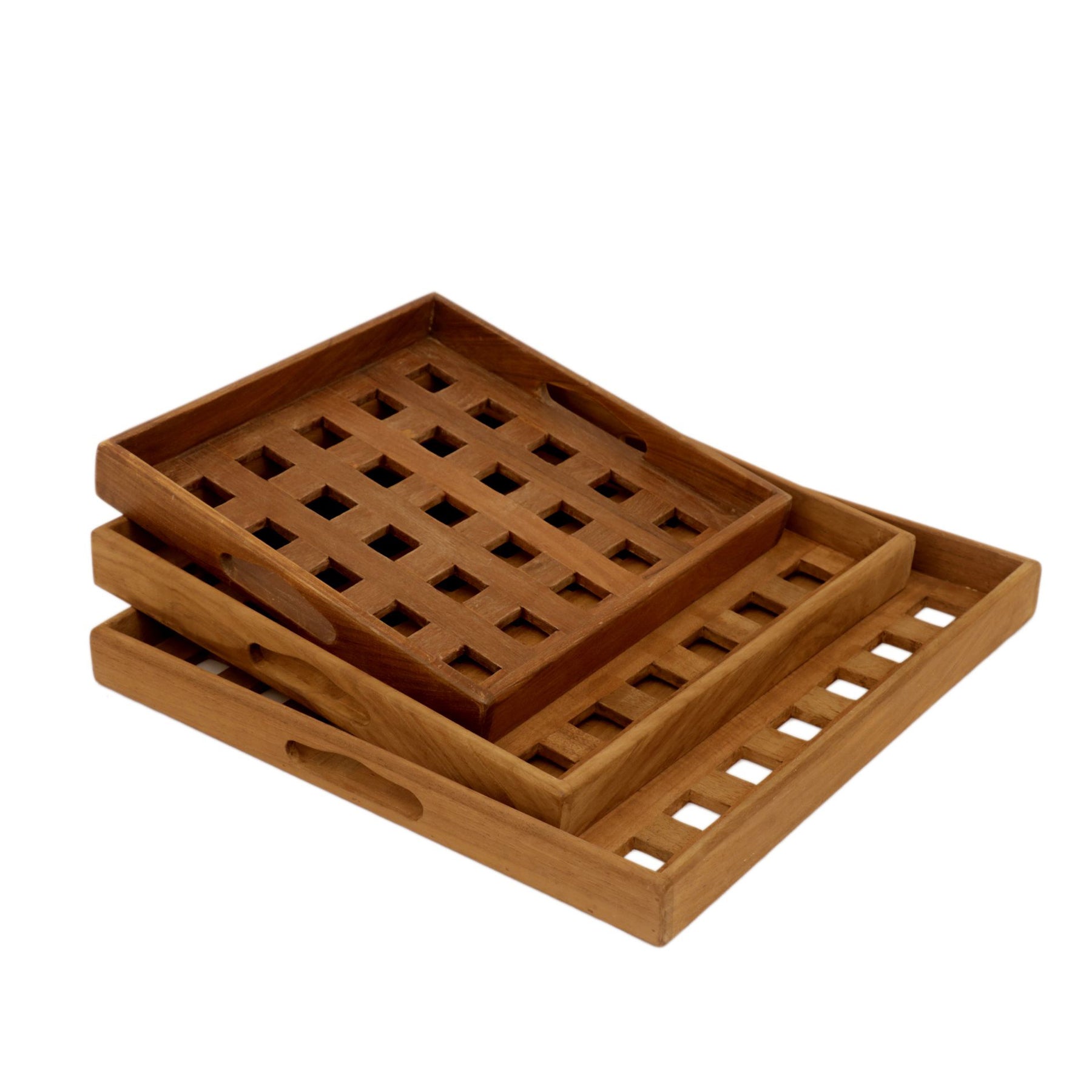 Square Wood Tray Set Tray