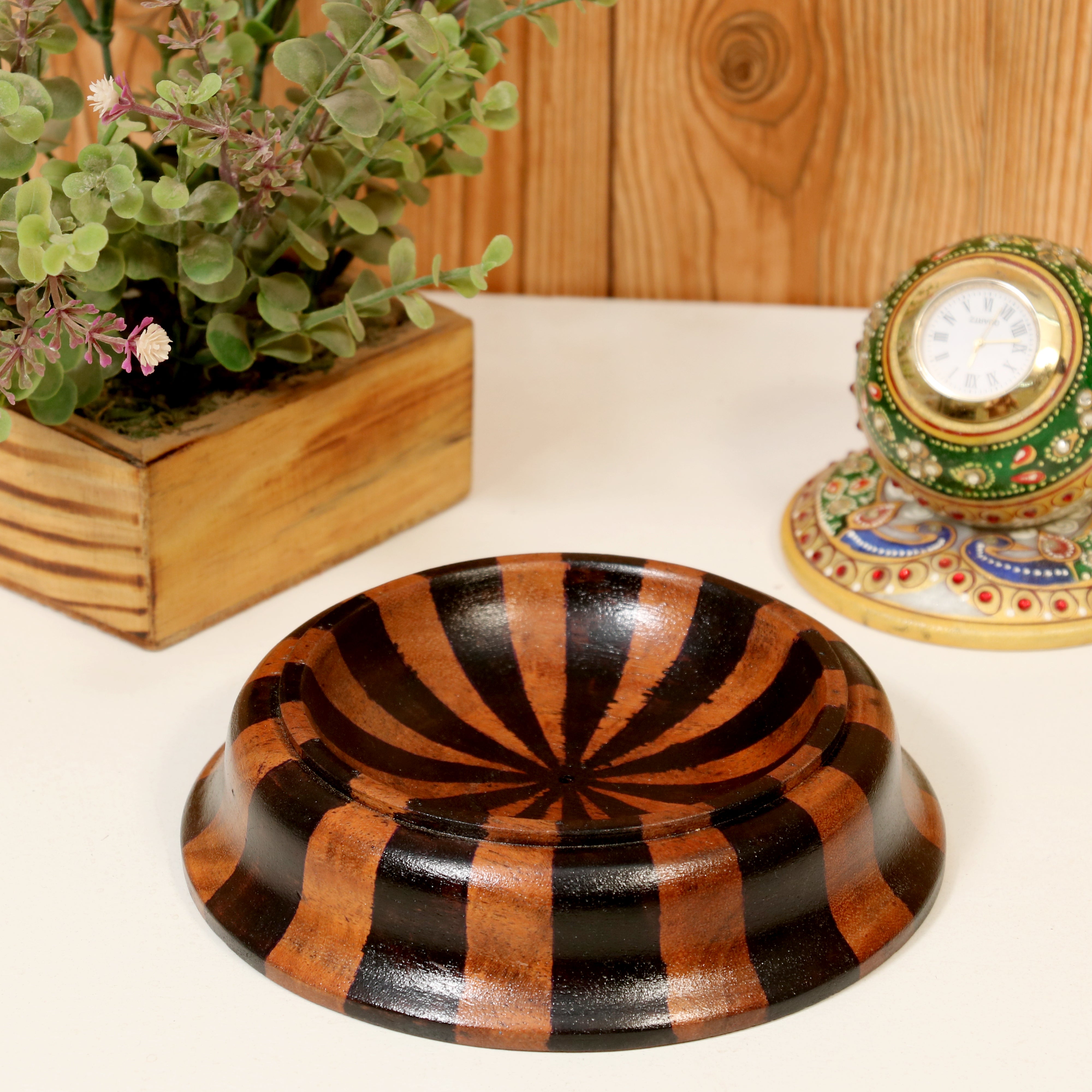 Wooden Bowl Shaped Tray Tray