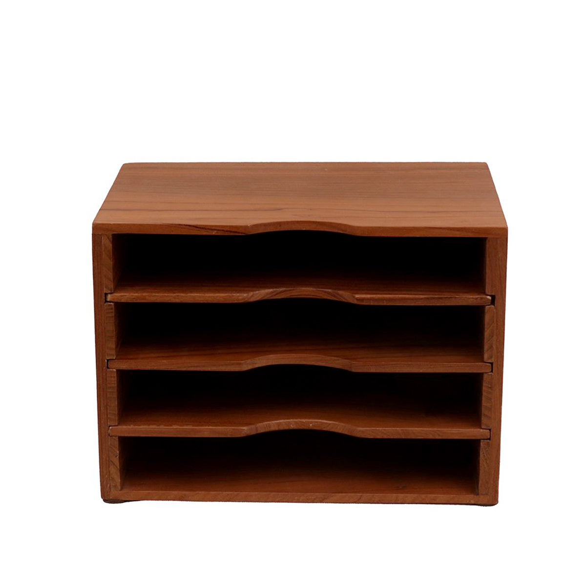 Horizontal Wooden Paper Rack (Natural Tone) Desk Organizer