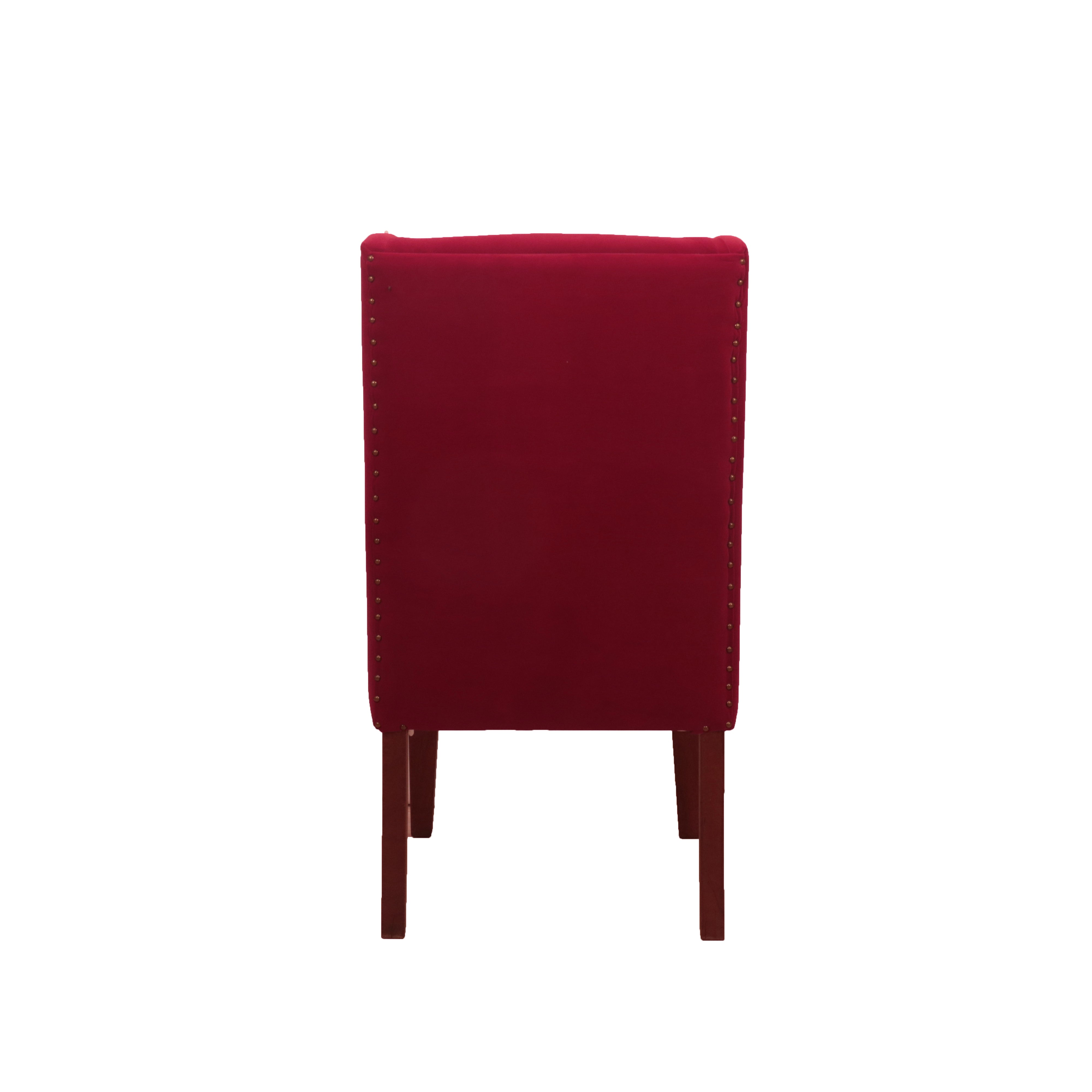 Bright Red Winged Chair Arm Chair