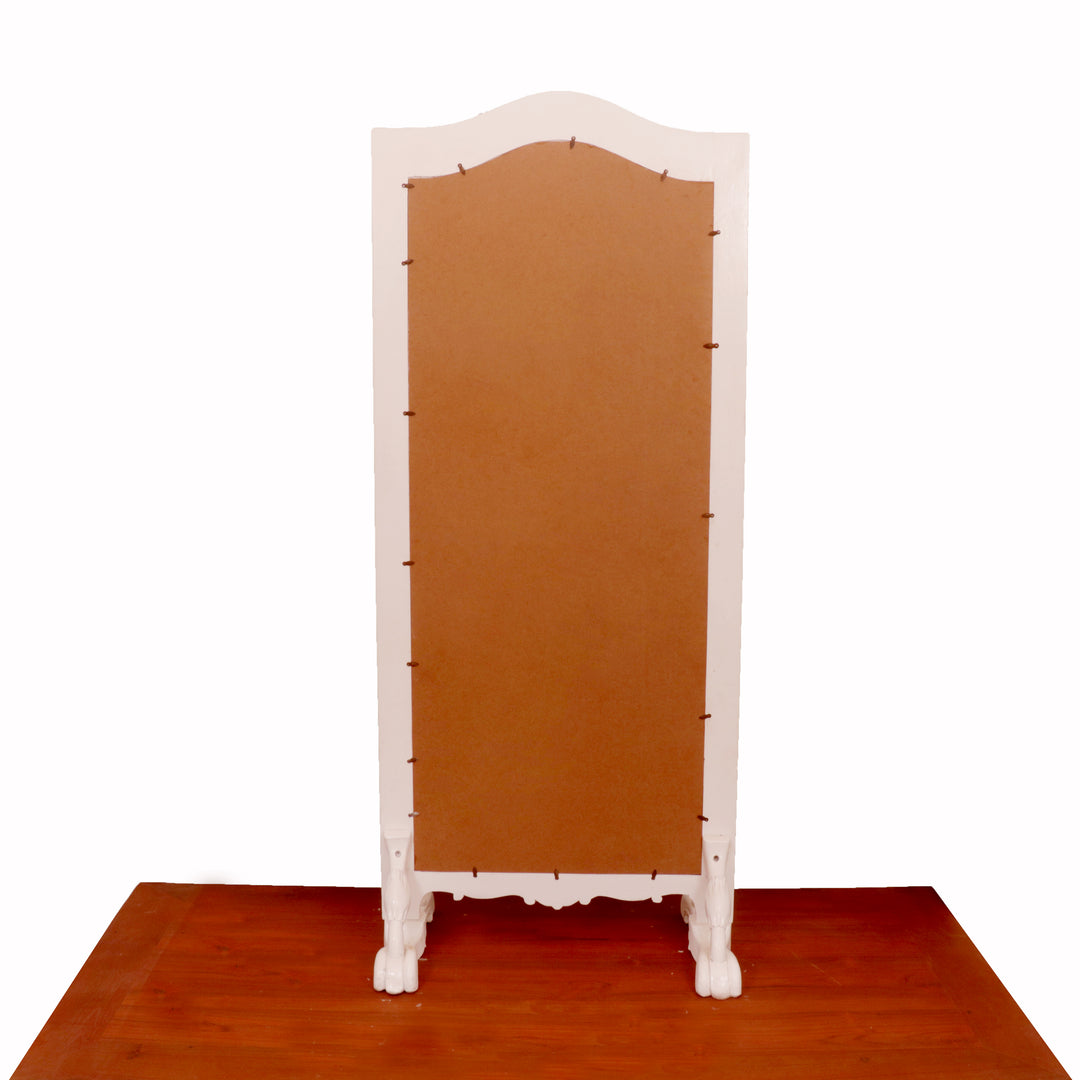 White Wooden Standing Mirror Mirror