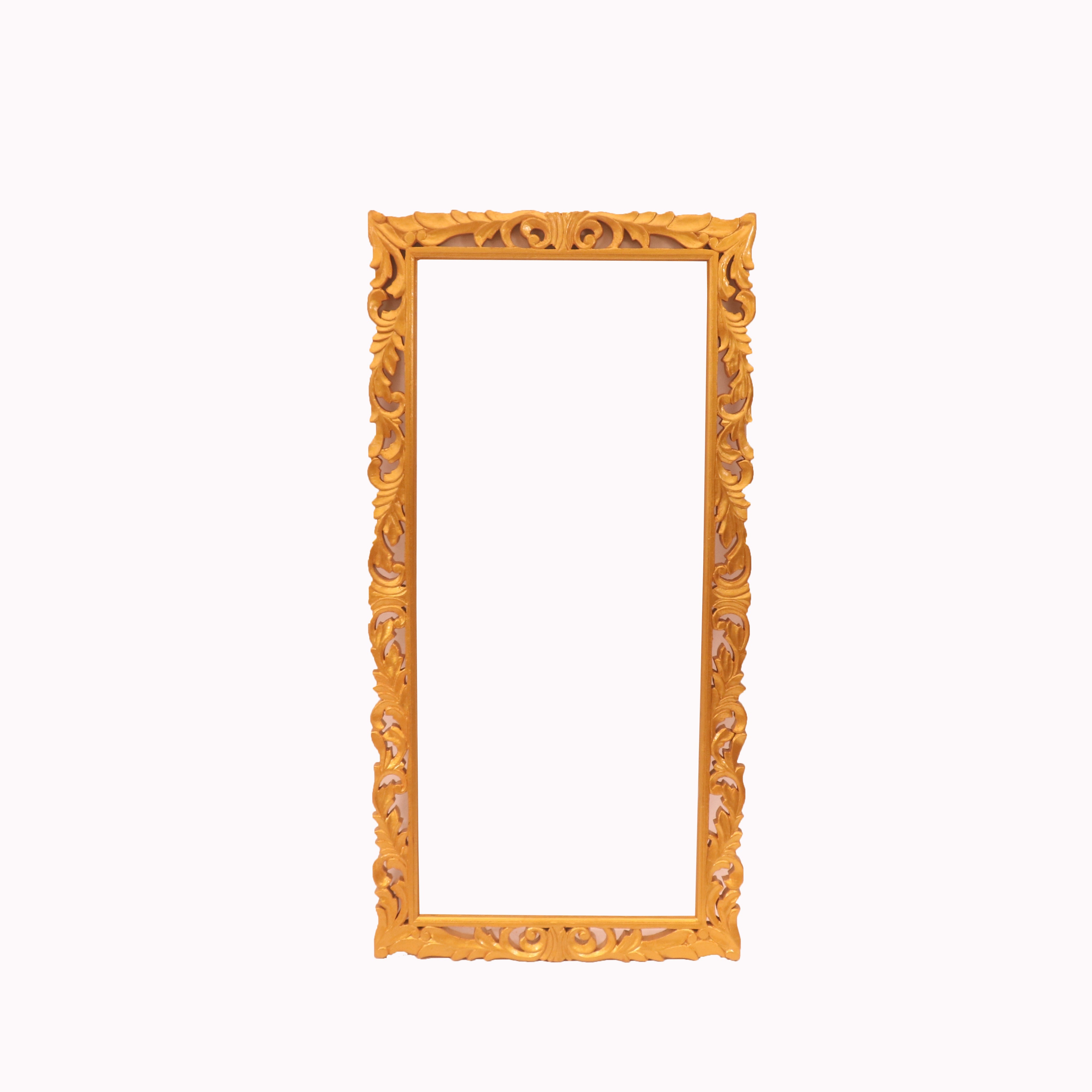 Golden Royal Wooden Frame Mirror