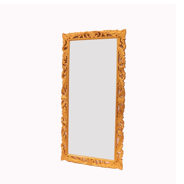 Golden Royal Wooden Frame Mirror