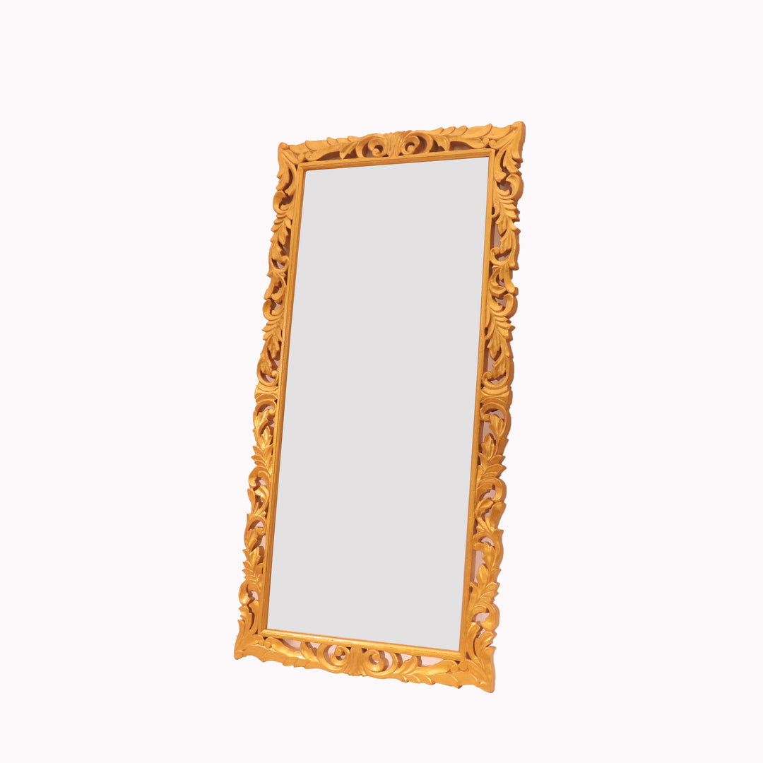 Golden Royal Wooden Frame Mirror