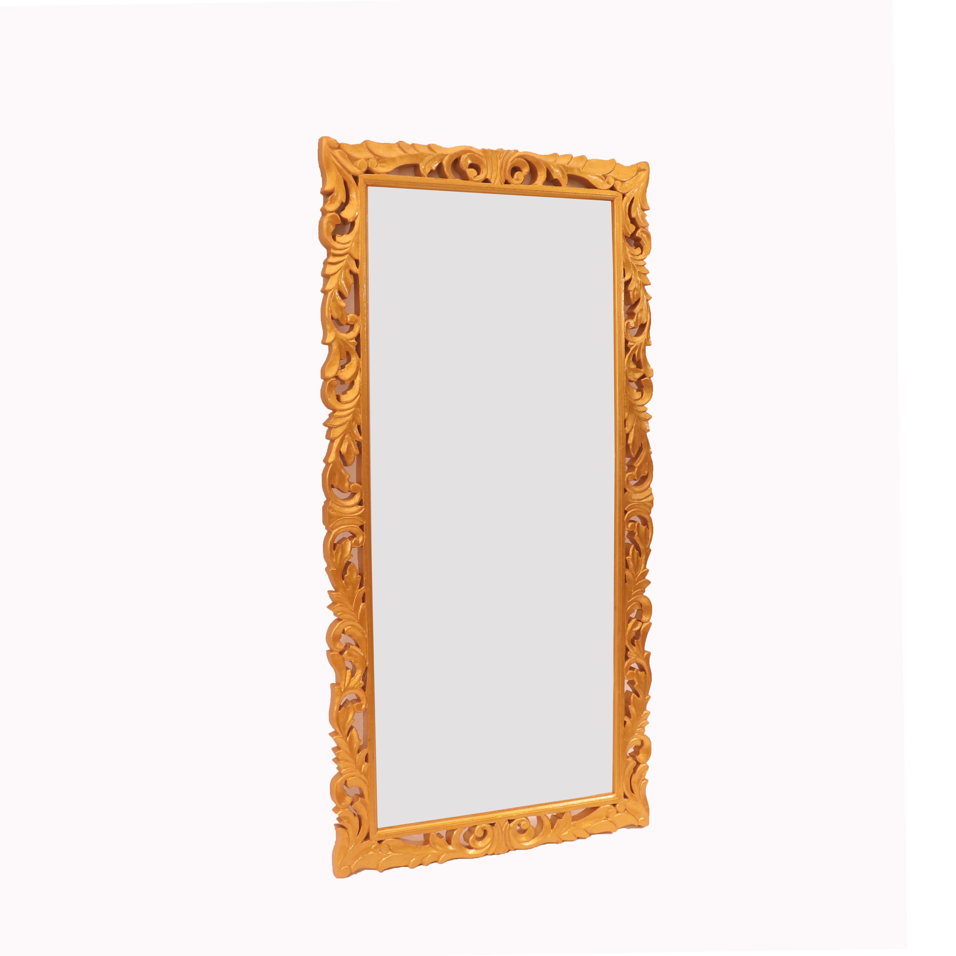 Golden Royal Wooden Frame Mirror