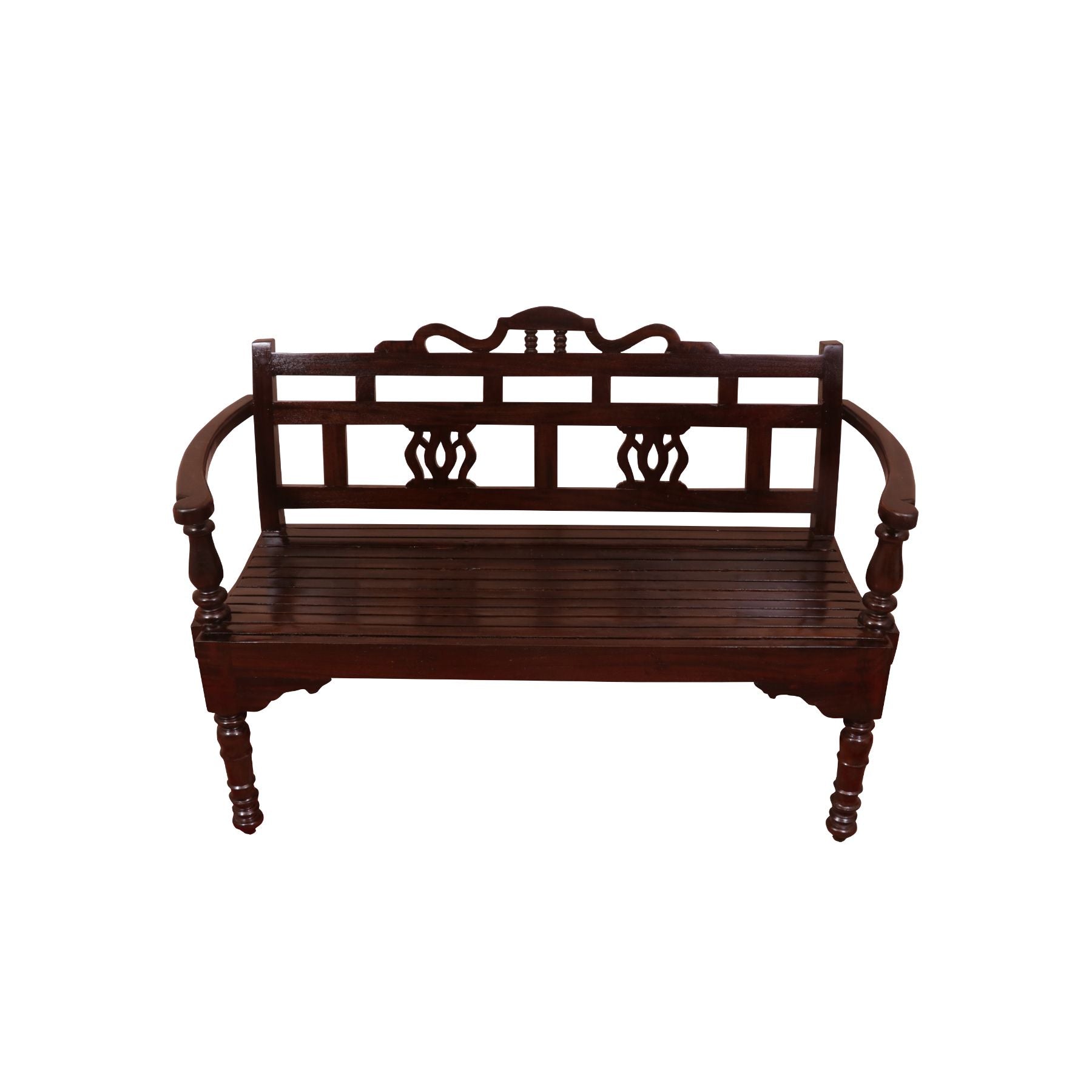 Regal Carved Wooden Bench Bench