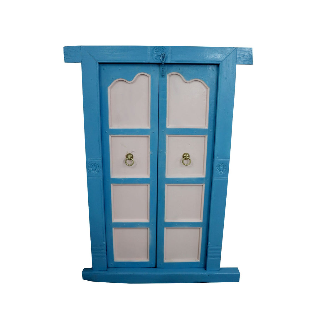 Wooden Blue White Door Door