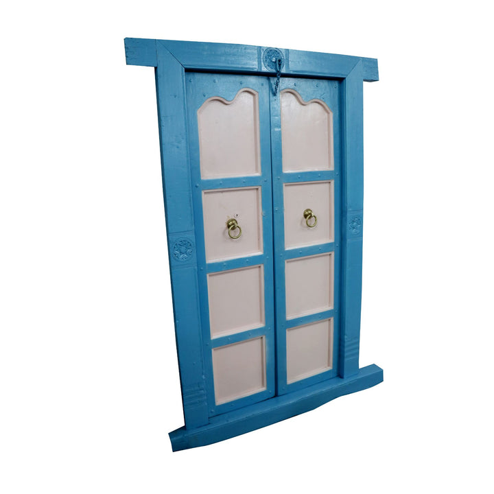 Wooden Blue White Door Door