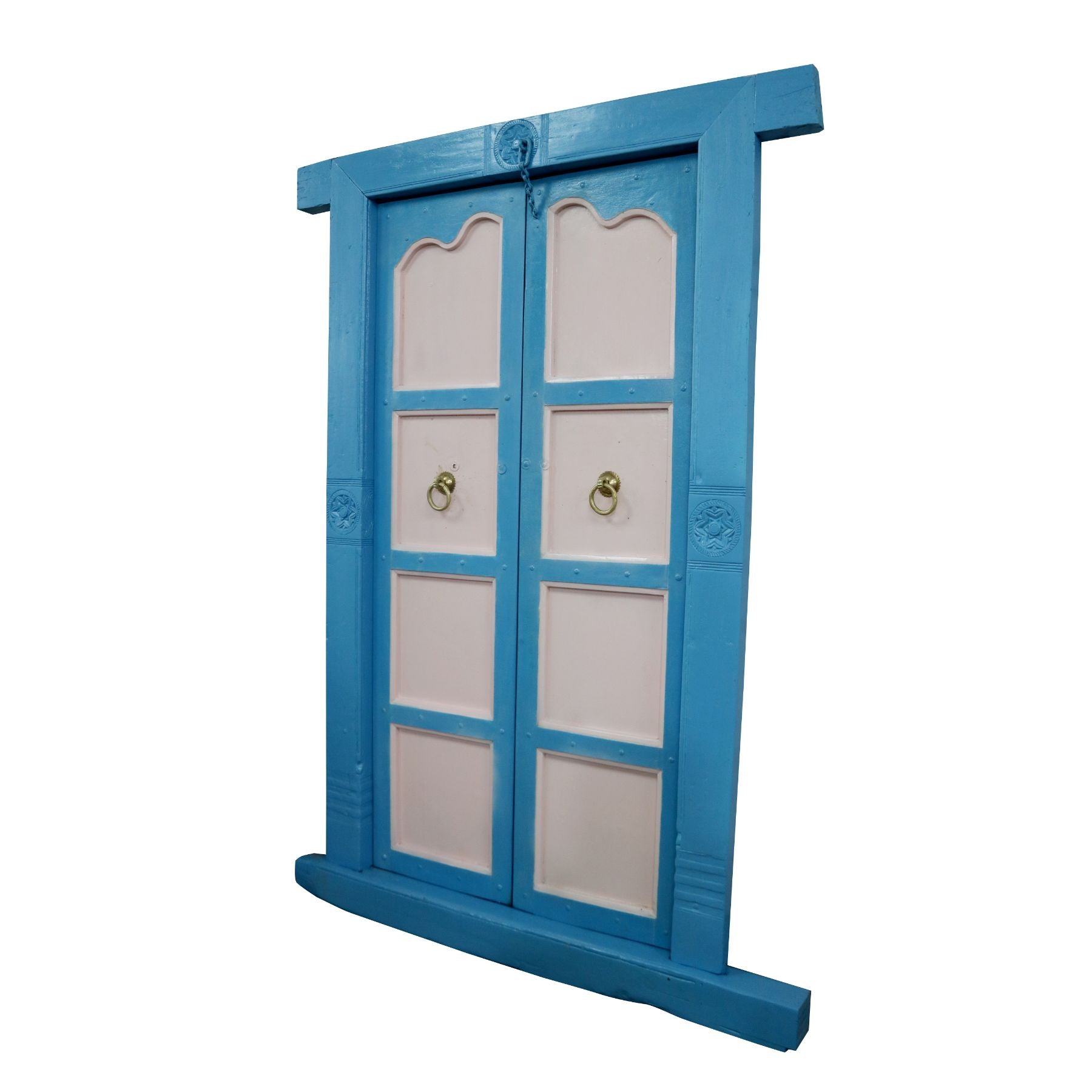 Wooden Blue White Door Door